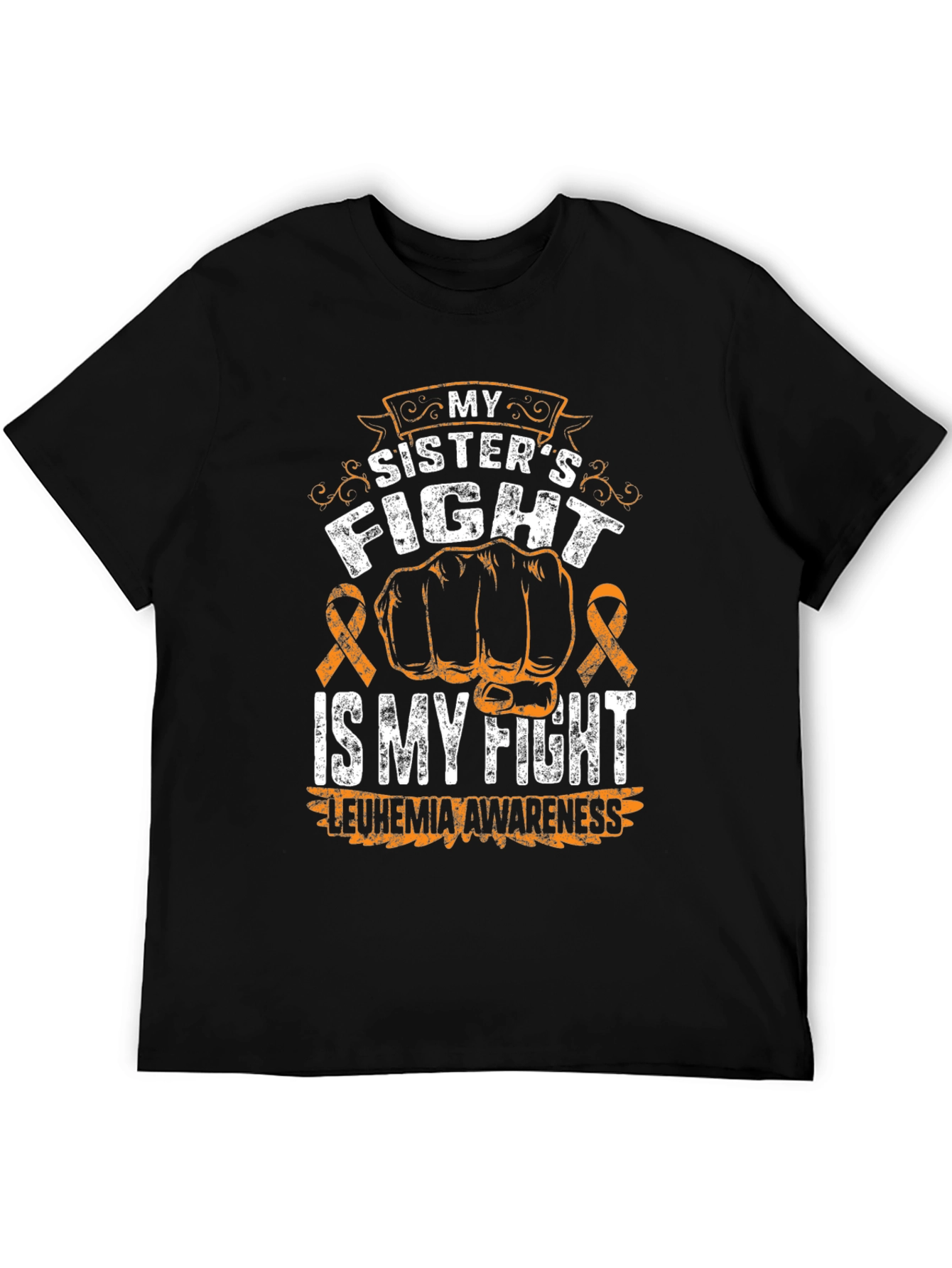 Black Leukemia Awareness T-Shirt: My Sister's Fight view 5