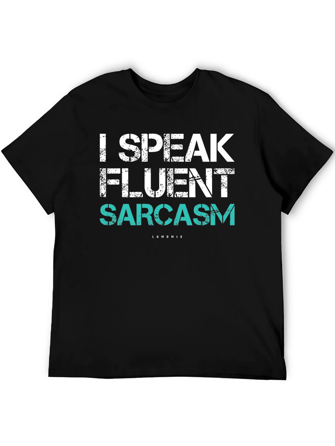 Black Fluent Sarcasm Graphic T-Shirt view 5