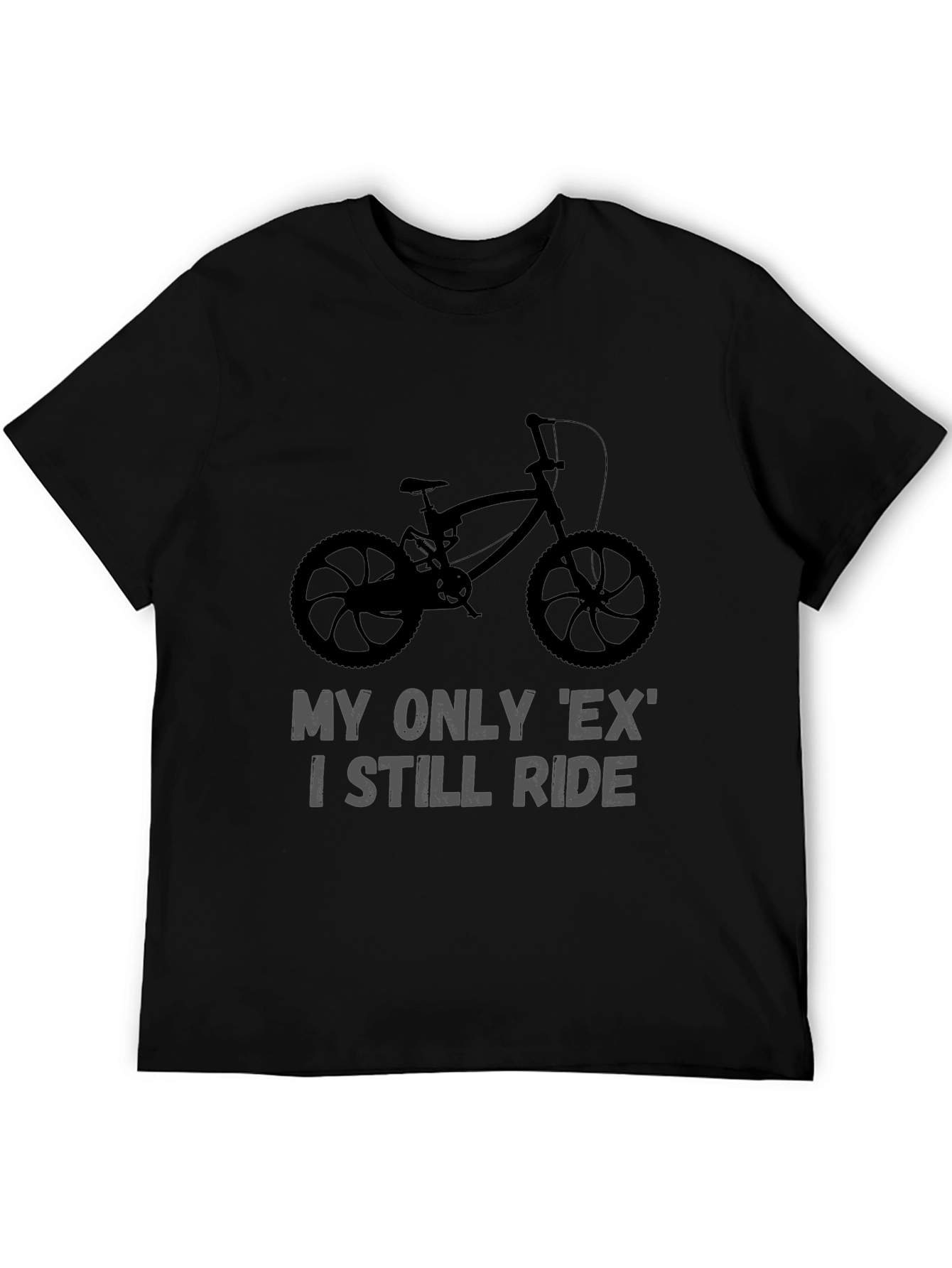 Black My Only Ex I Still Ride Bike T-Shirt view 5