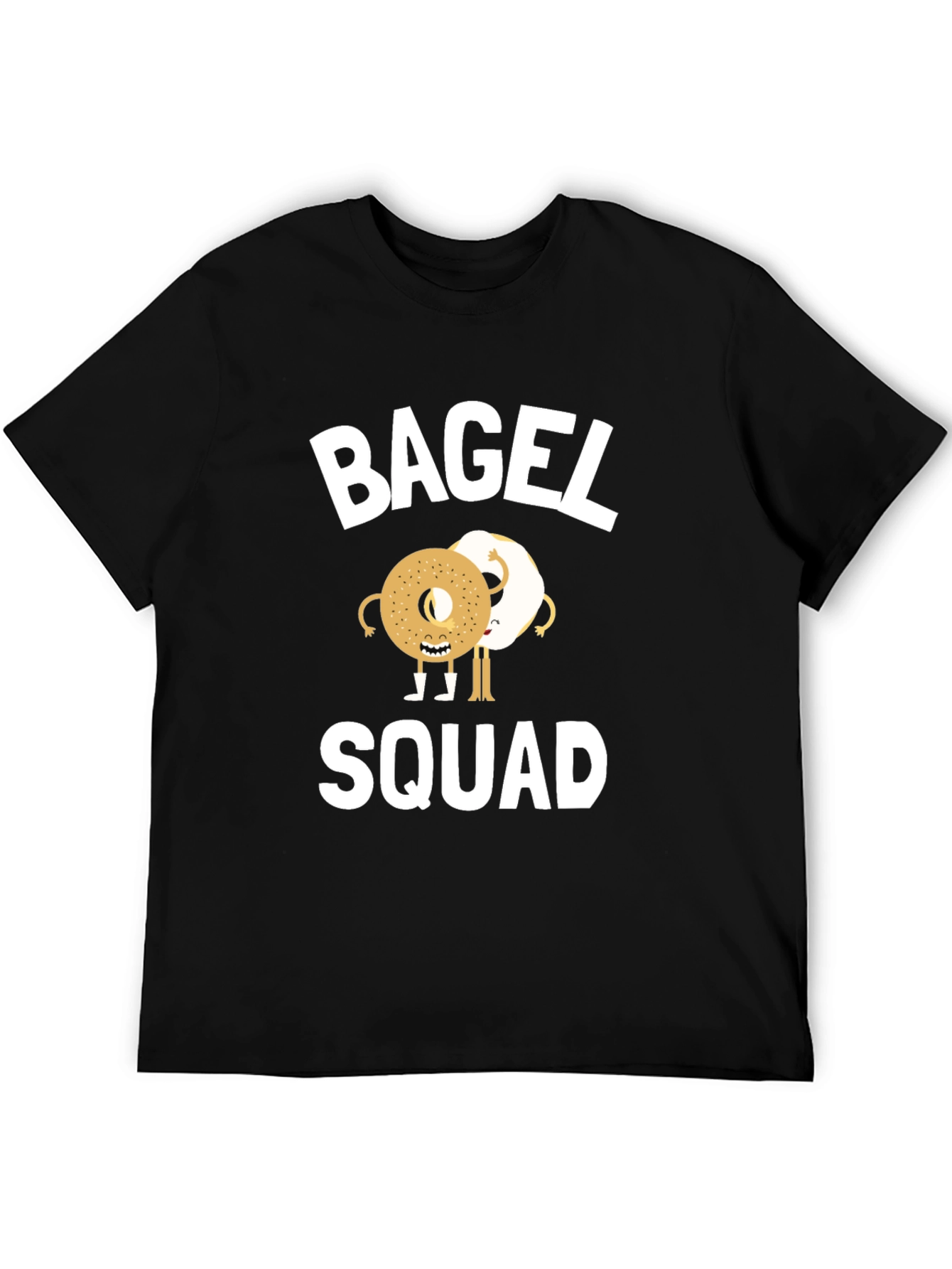 Black Bagel Squad Graphic Tee - Funny Foodie T-Shirt view 5