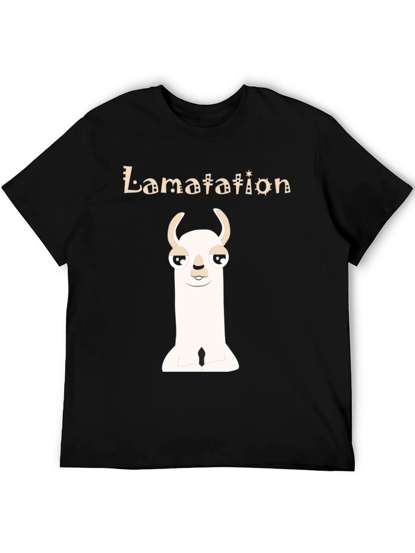 Black Lamatation Llama Graphic Tee view 5