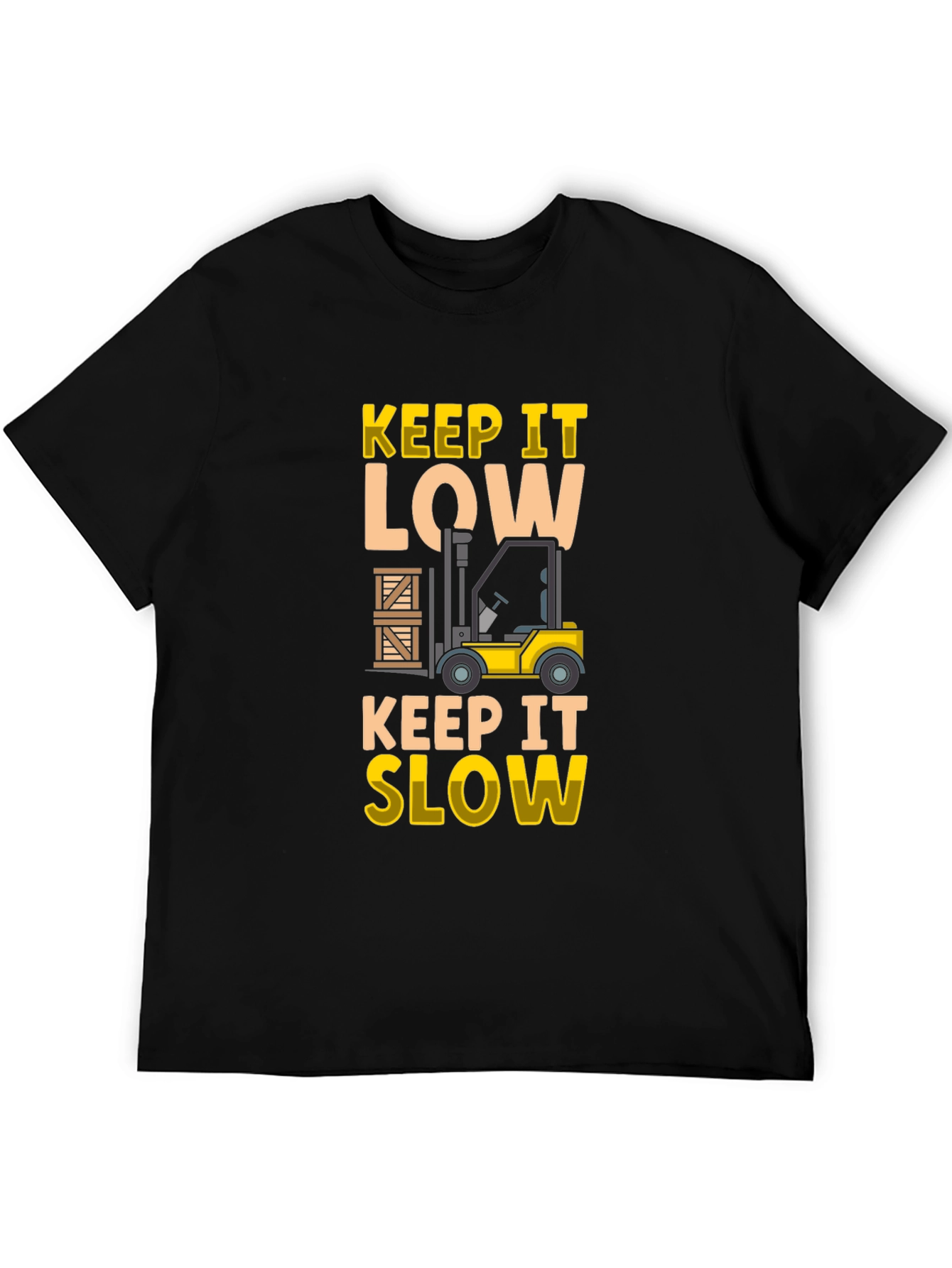 Black Keep It Low, Keep It Slow Black T-Shirt view 5