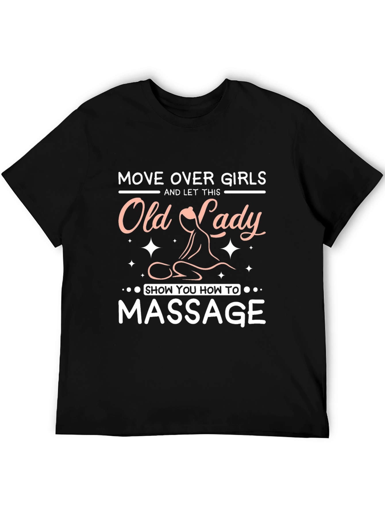 Black Massage Therapist Old Lady T-Shirt view 5