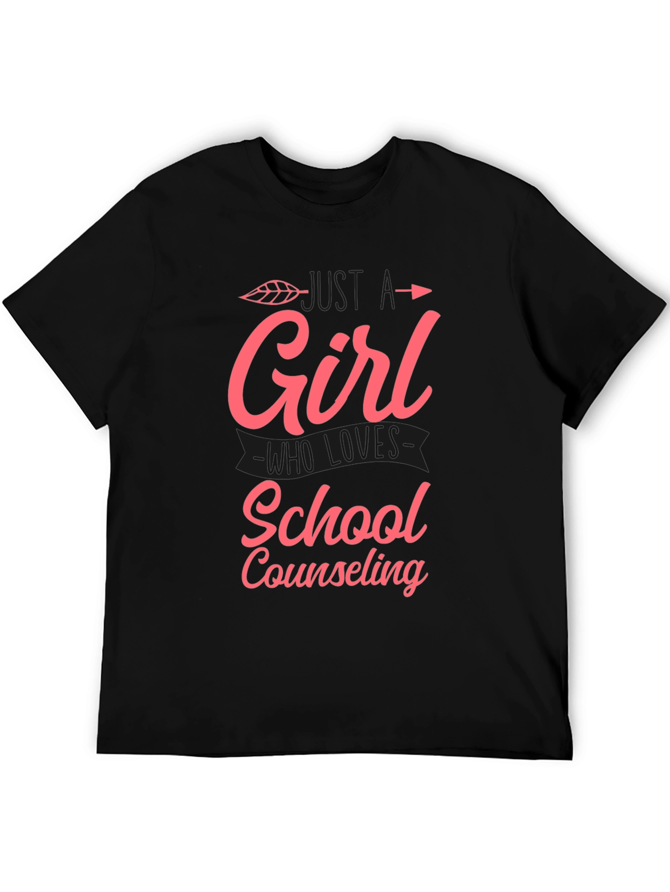 Black Girl Who Loves School Counseling T-Shirt view 5