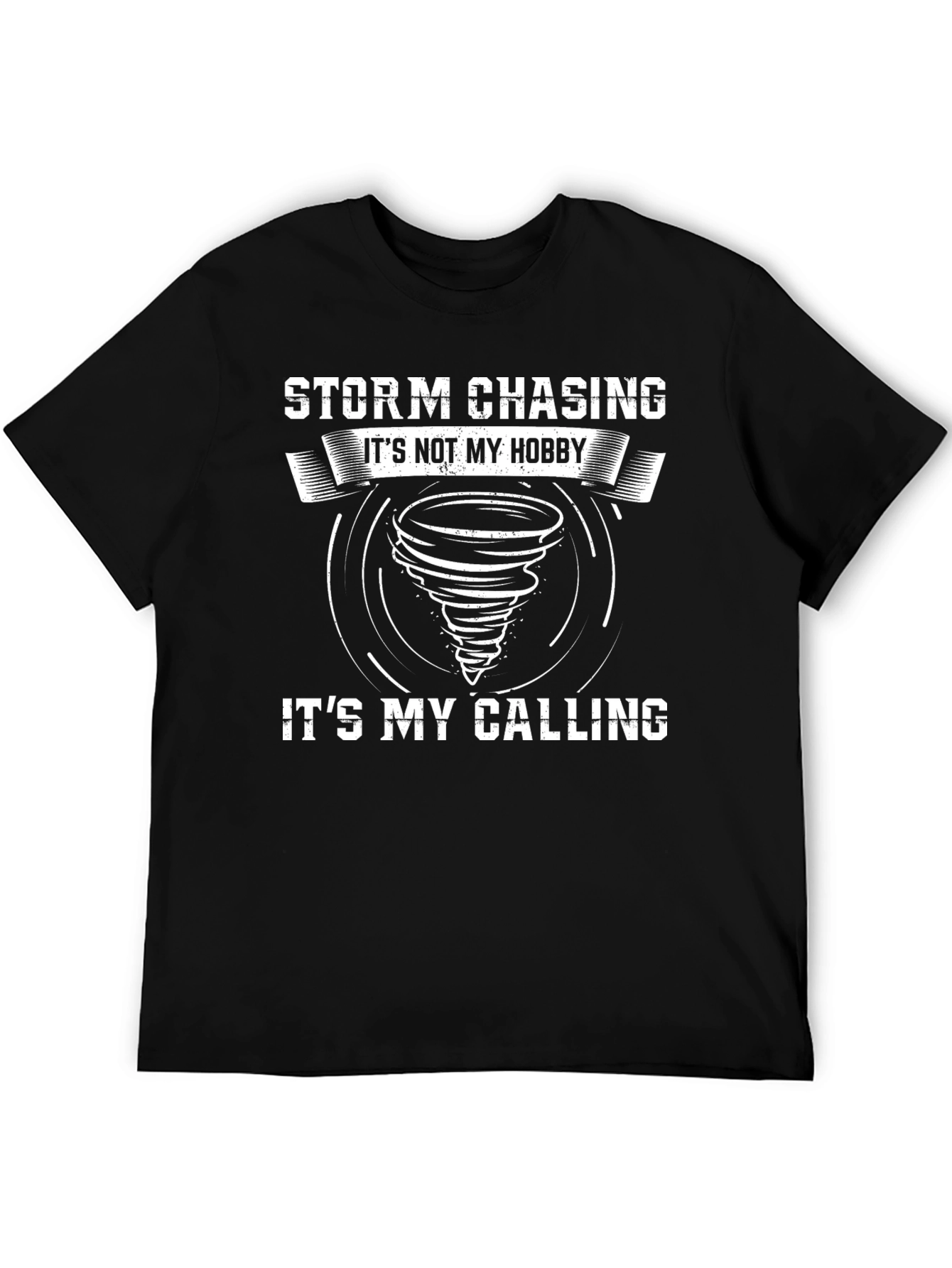 Black Storm Chasing Graphic Tee -  It's My Calling T-Shirt view 5