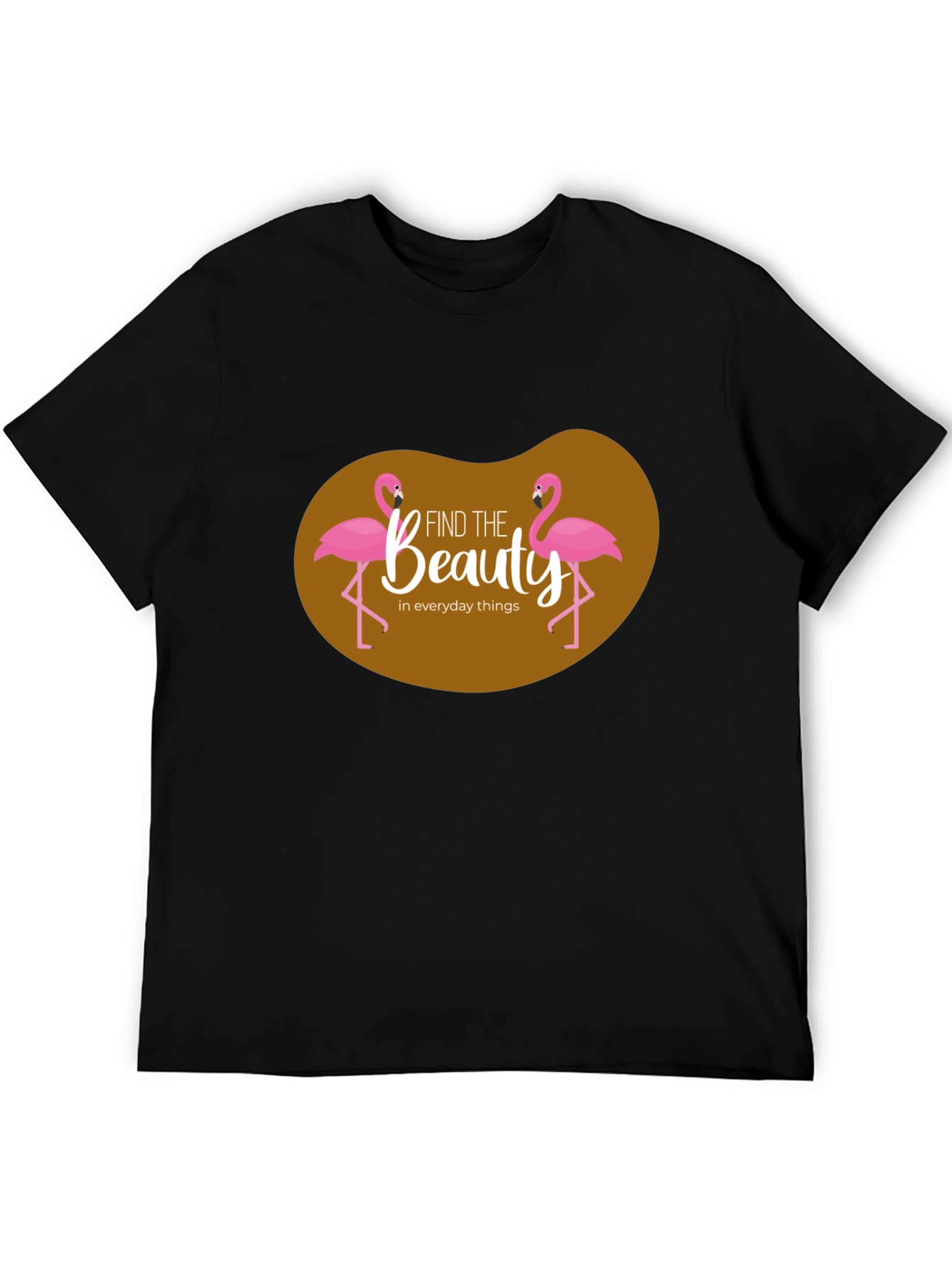 Black Find Beauty Flamingo Graphic T-Shirt view 5