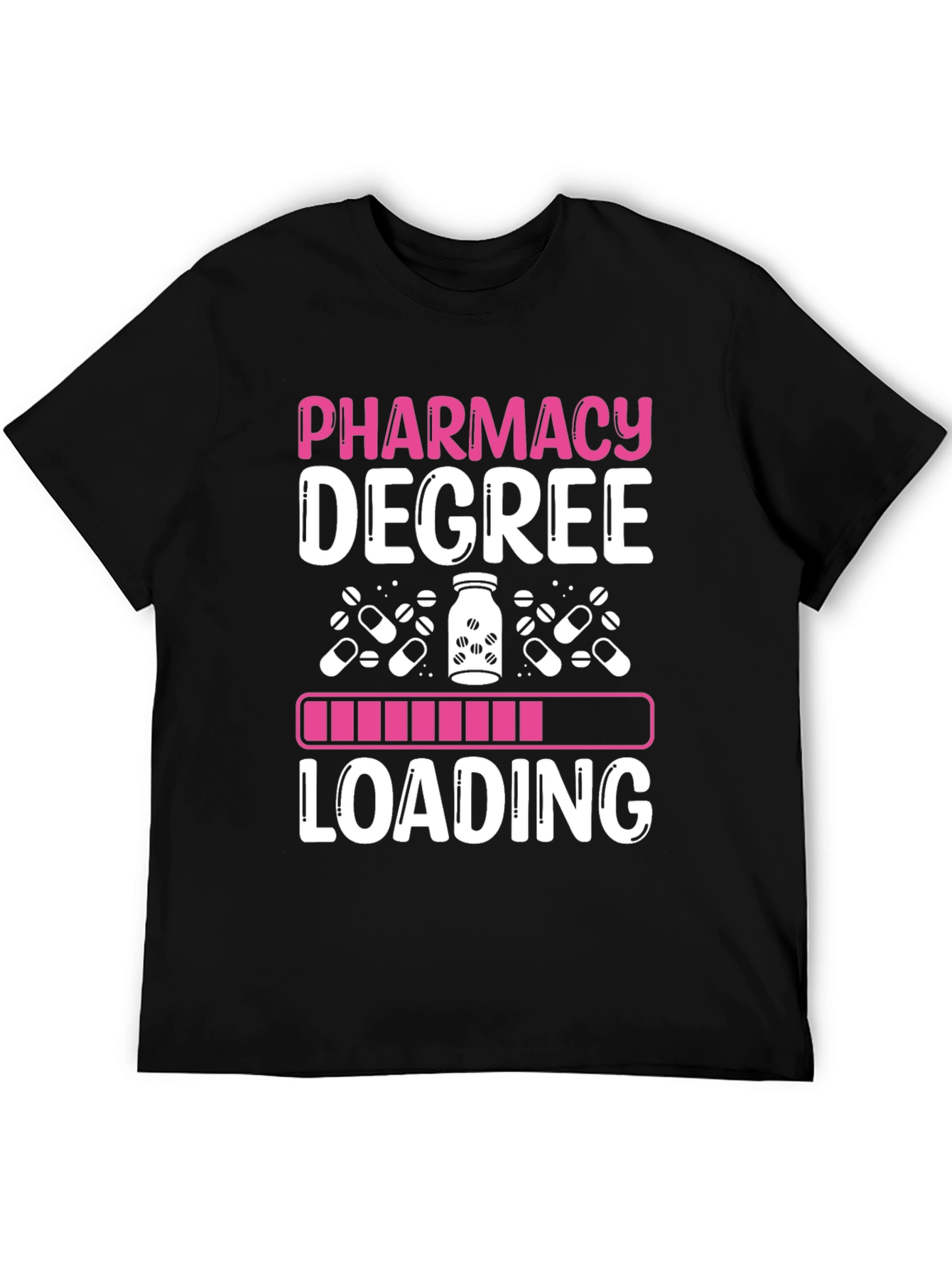 Black Pharmacy Degree Loading T-Shirt view 5