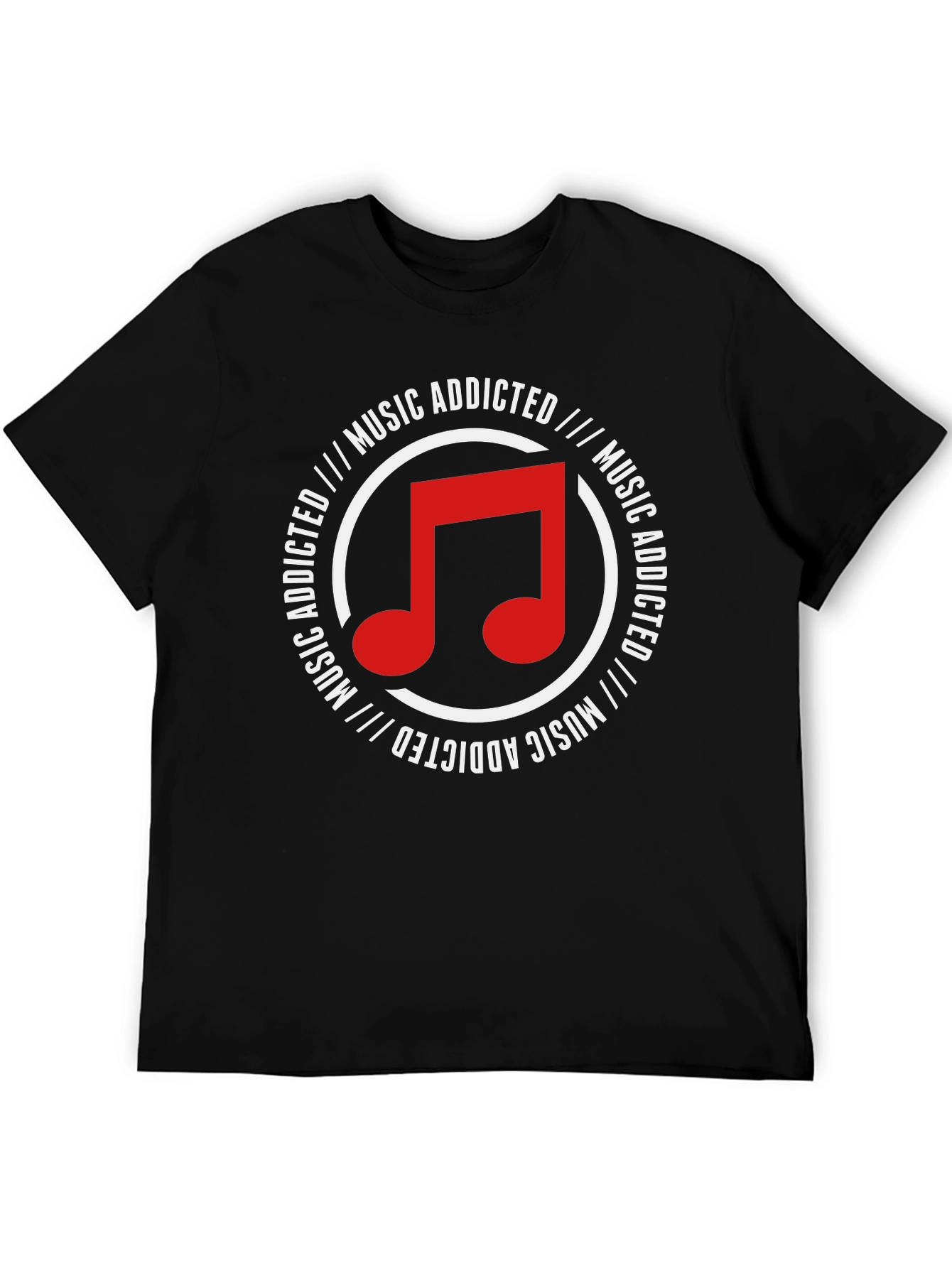 Black Music Addicted Graphic T-Shirt view 5