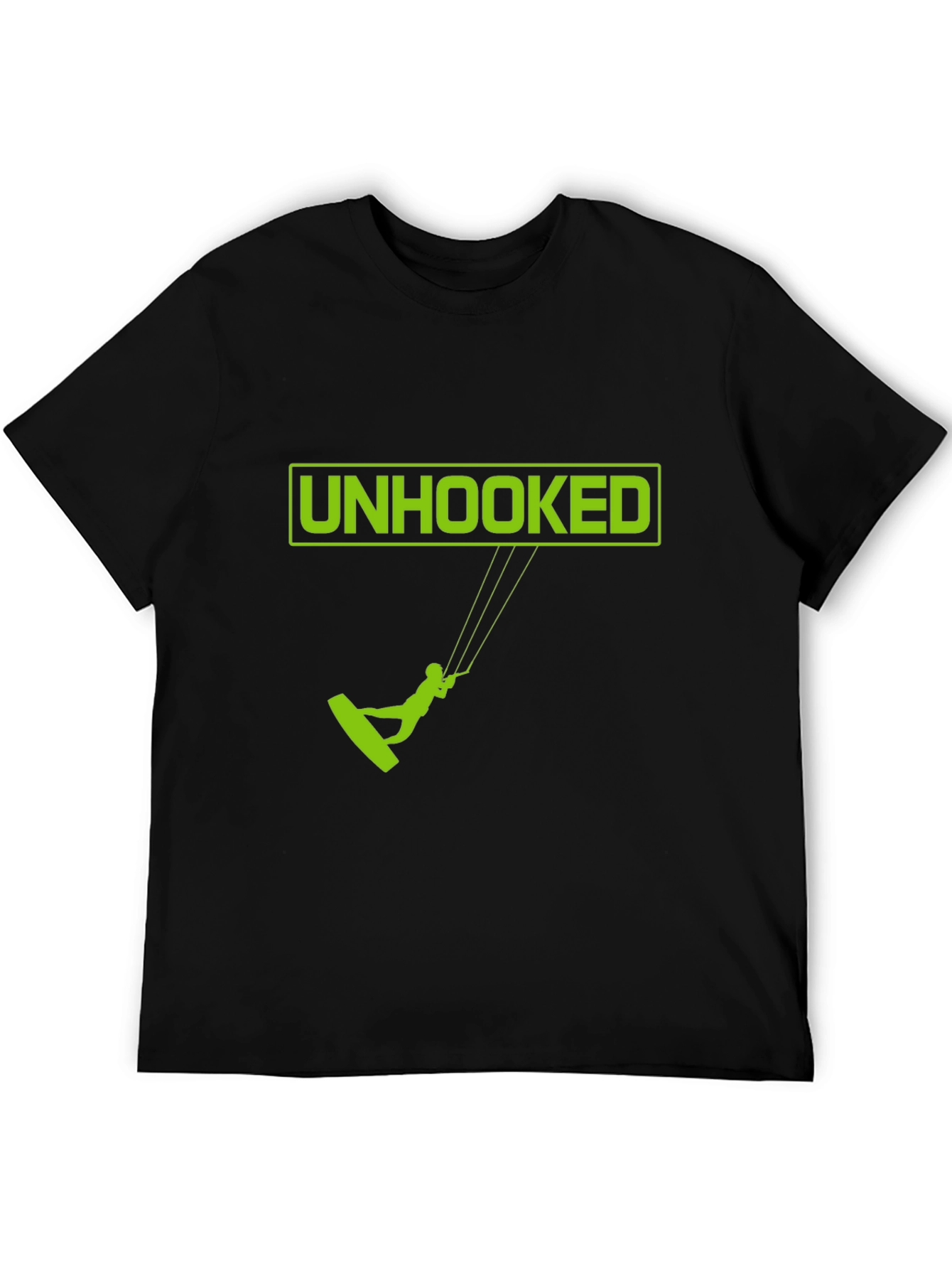 Black Unhooked Kitesurfing Graphic Tee - Black view 5