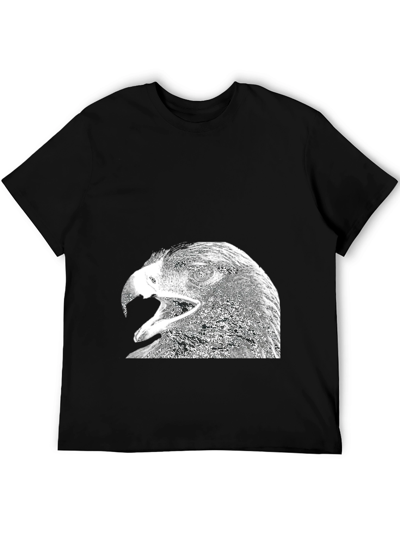 Black Eagle Graphic Print Black T-Shirt for Men view 5