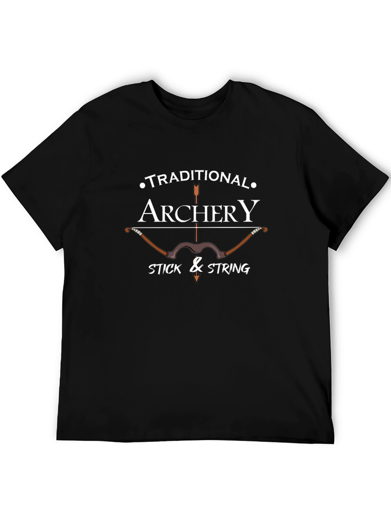 Black Traditional Archery Graphic T-Shirt view 5