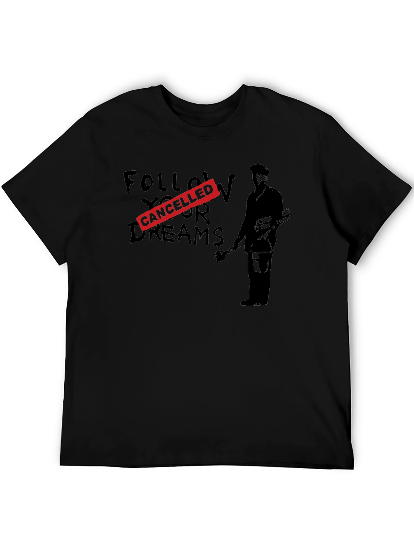 Black Cancelled Dreams Graphic T-Shirt - Black view 5