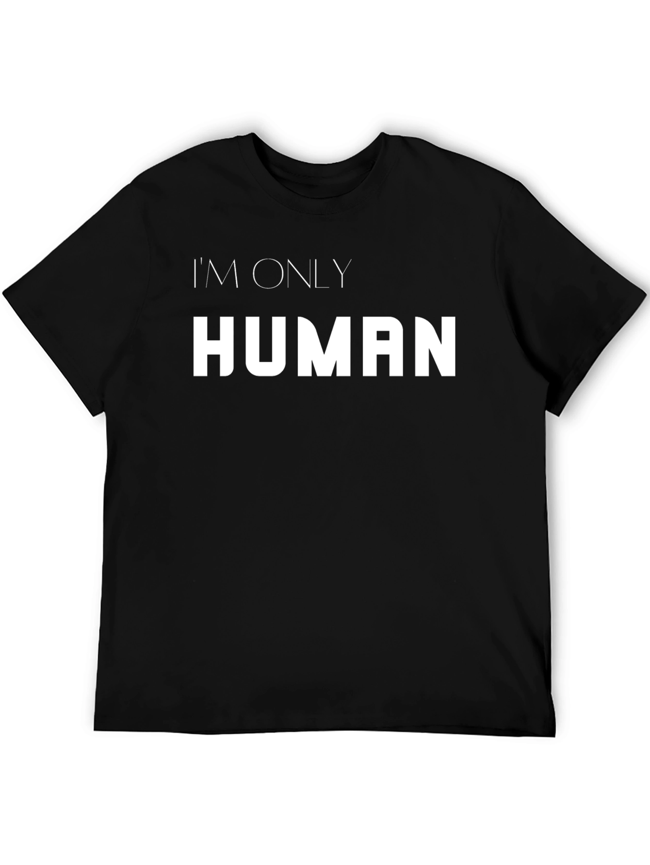 Black I'm Only Human Black Graphic Tee view 5