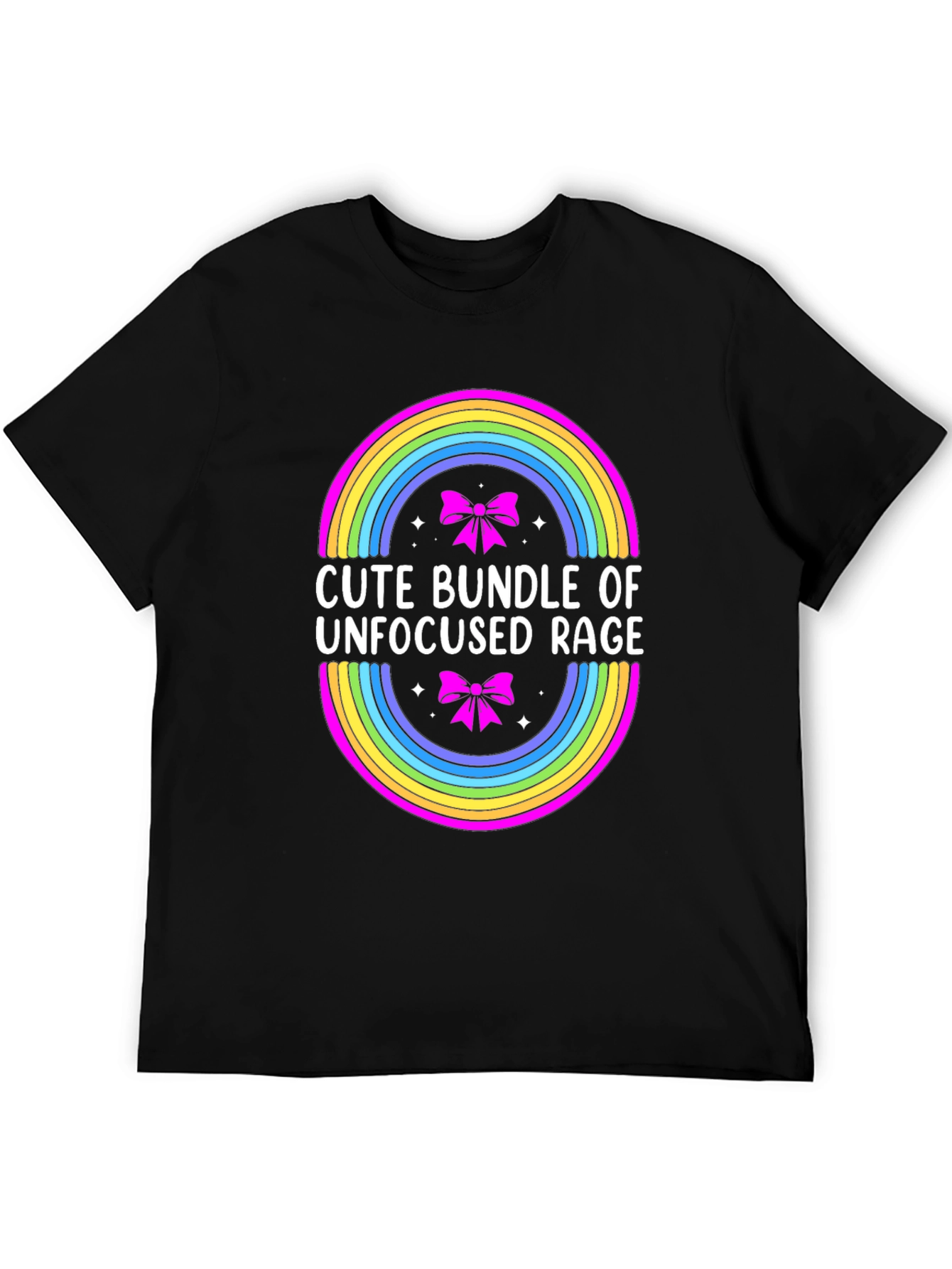 Black Cute Bundle of Unfocused Rage T-Shirt view 5