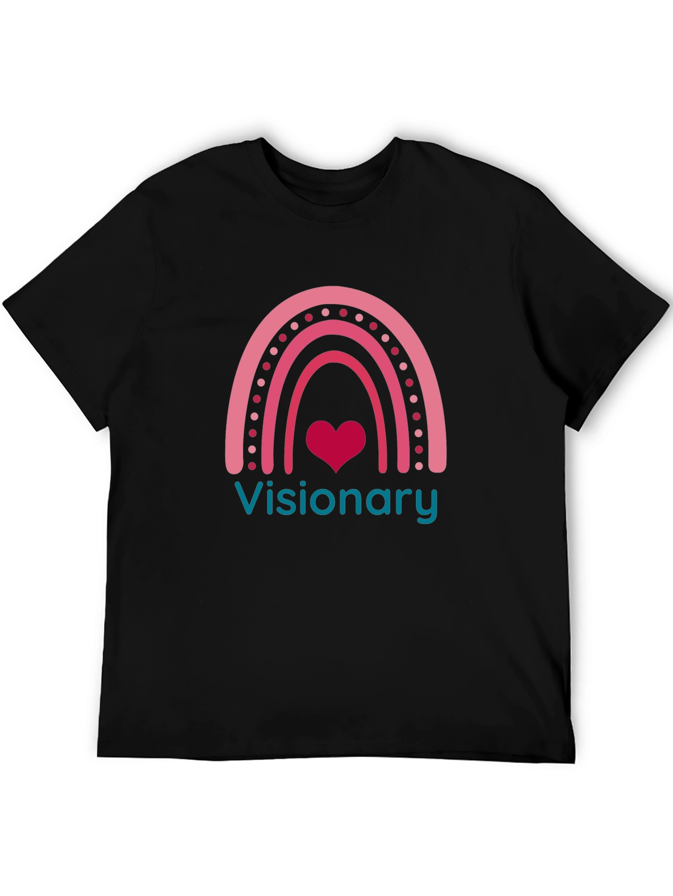 Black Visionary Heart Rainbow Graphic Tee view 5