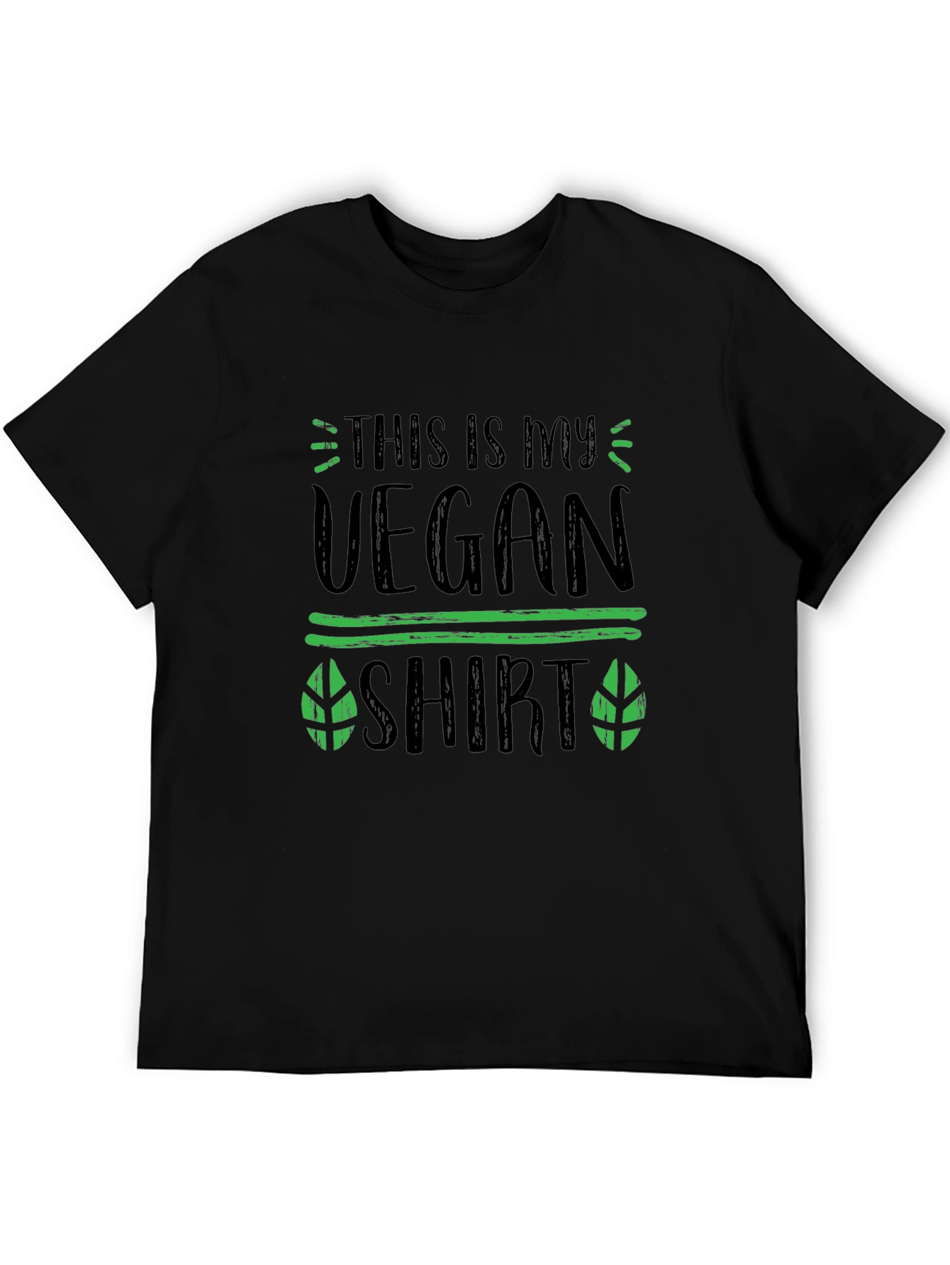 Black Vegan Shirt: "This Is My Vegan Shirt" - Black Tee view 5