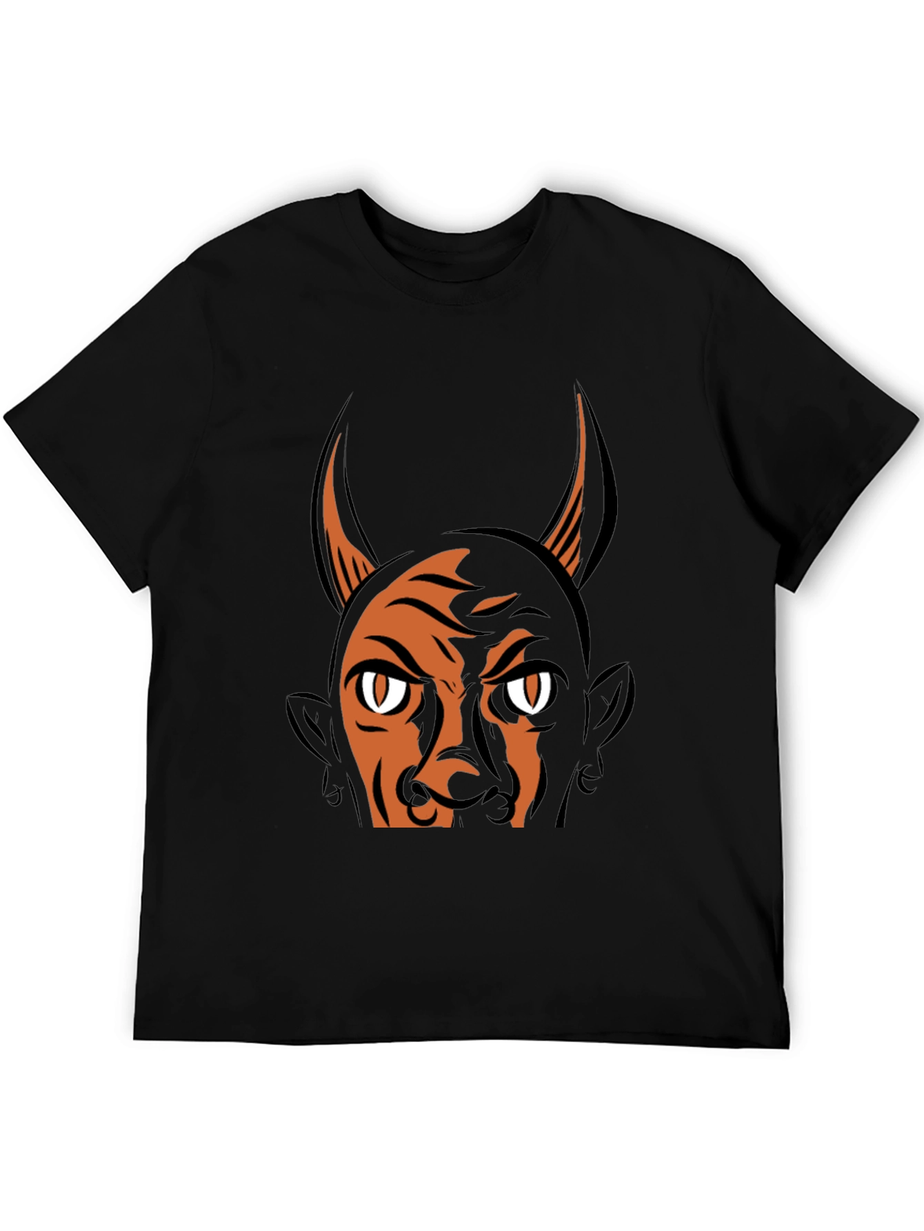 Black Devil Graphic Print T-Shirt - Halloween Ready view 5