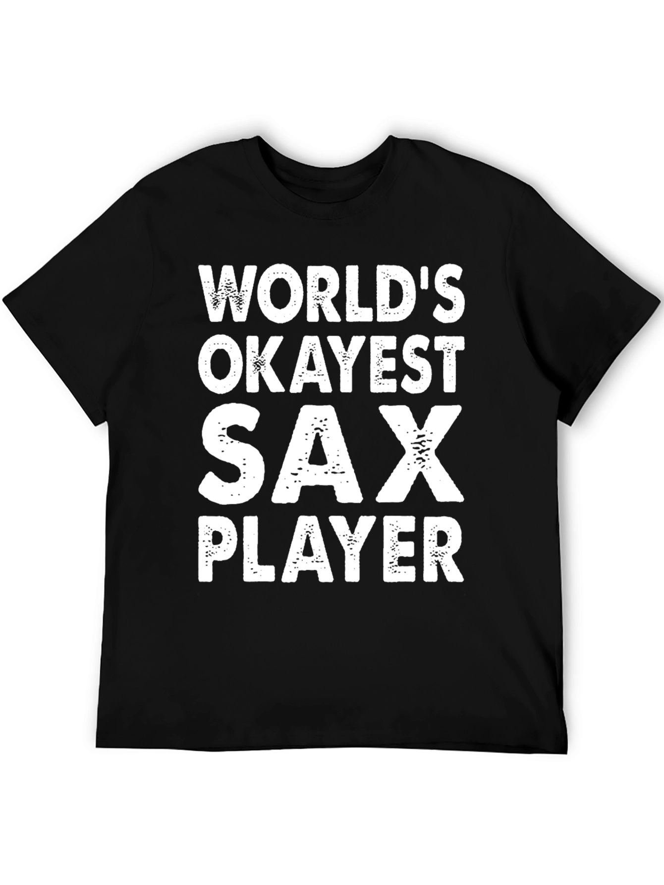 Black World's Okayest Sax Player Graphic Tee view 5