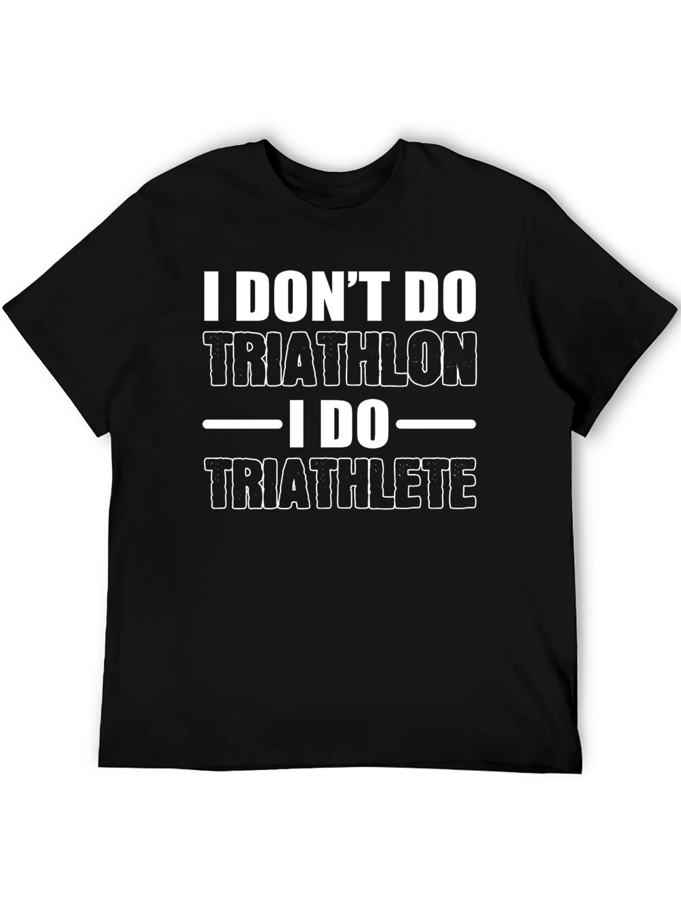 Black Funny Triathlon Athlete T-Shirt, Black view 5