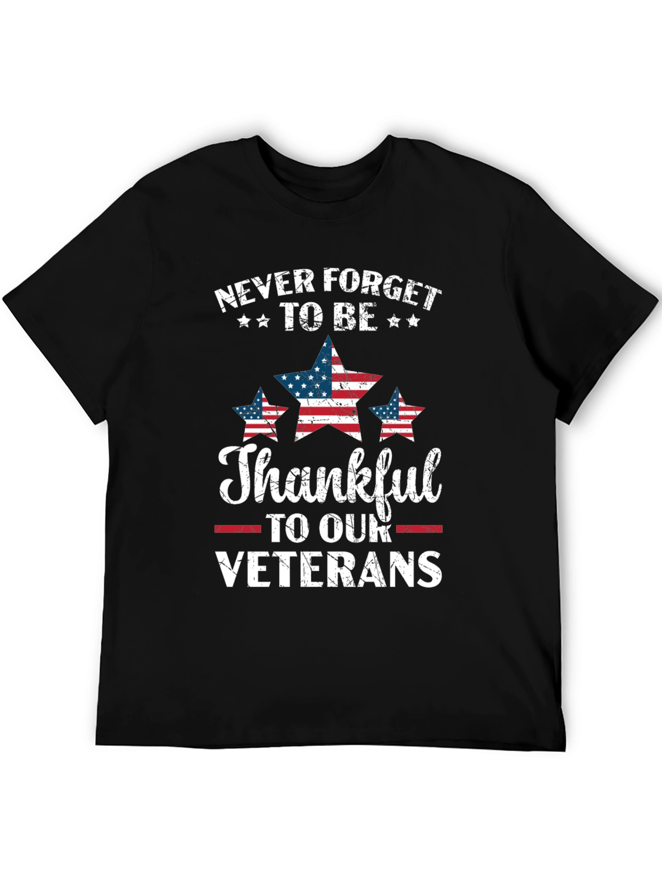 Black Never Forget Veterans T-Shirt view 5