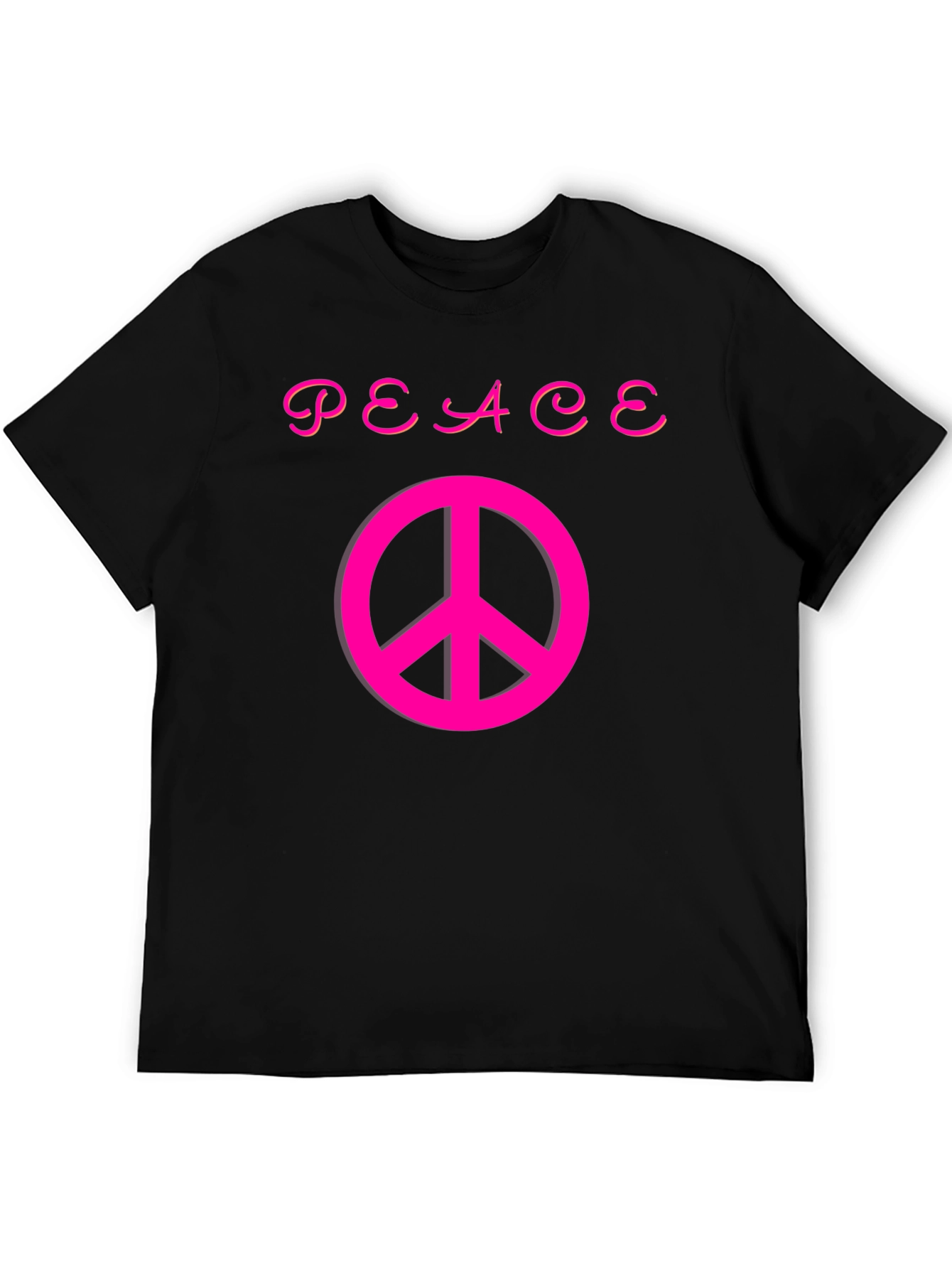 Black Peace Sign Graphic Tee - Stylish Comfort view 5