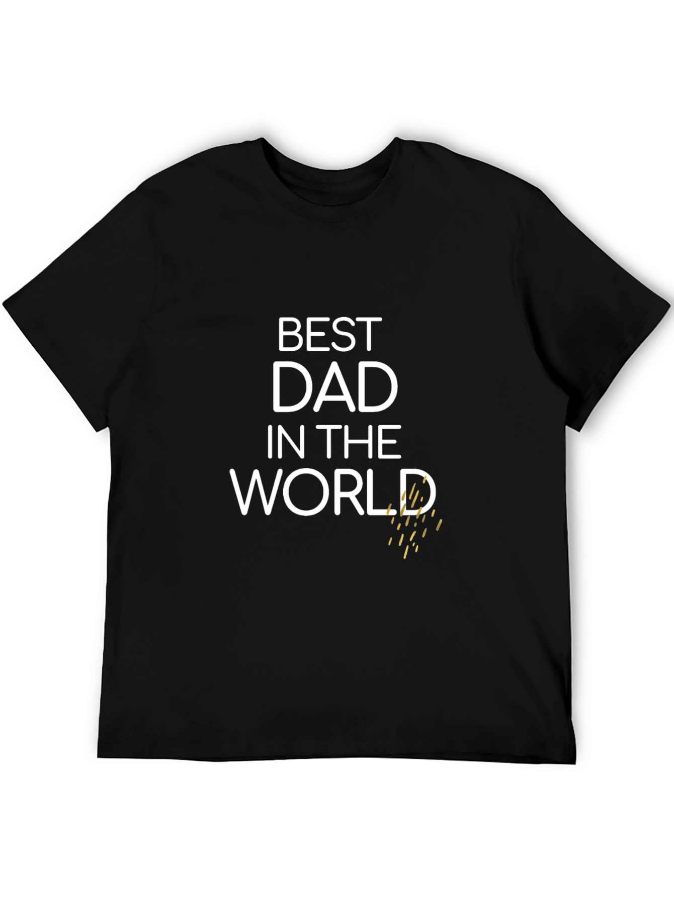 Black Best Dad in the World Graphic T-Shirt view 5