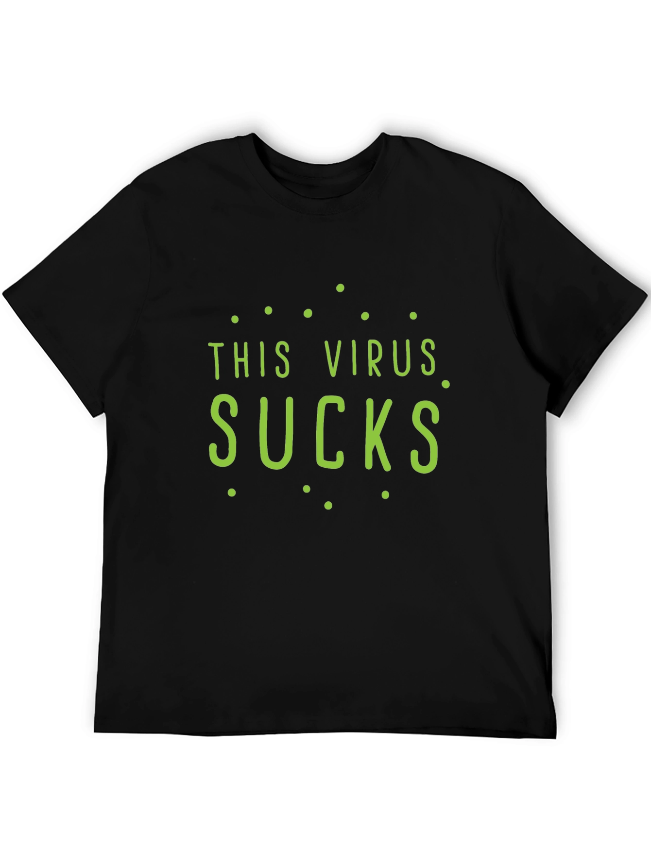 Black This Virus Sucks T-Shirt - Black Novelty Tee view 5