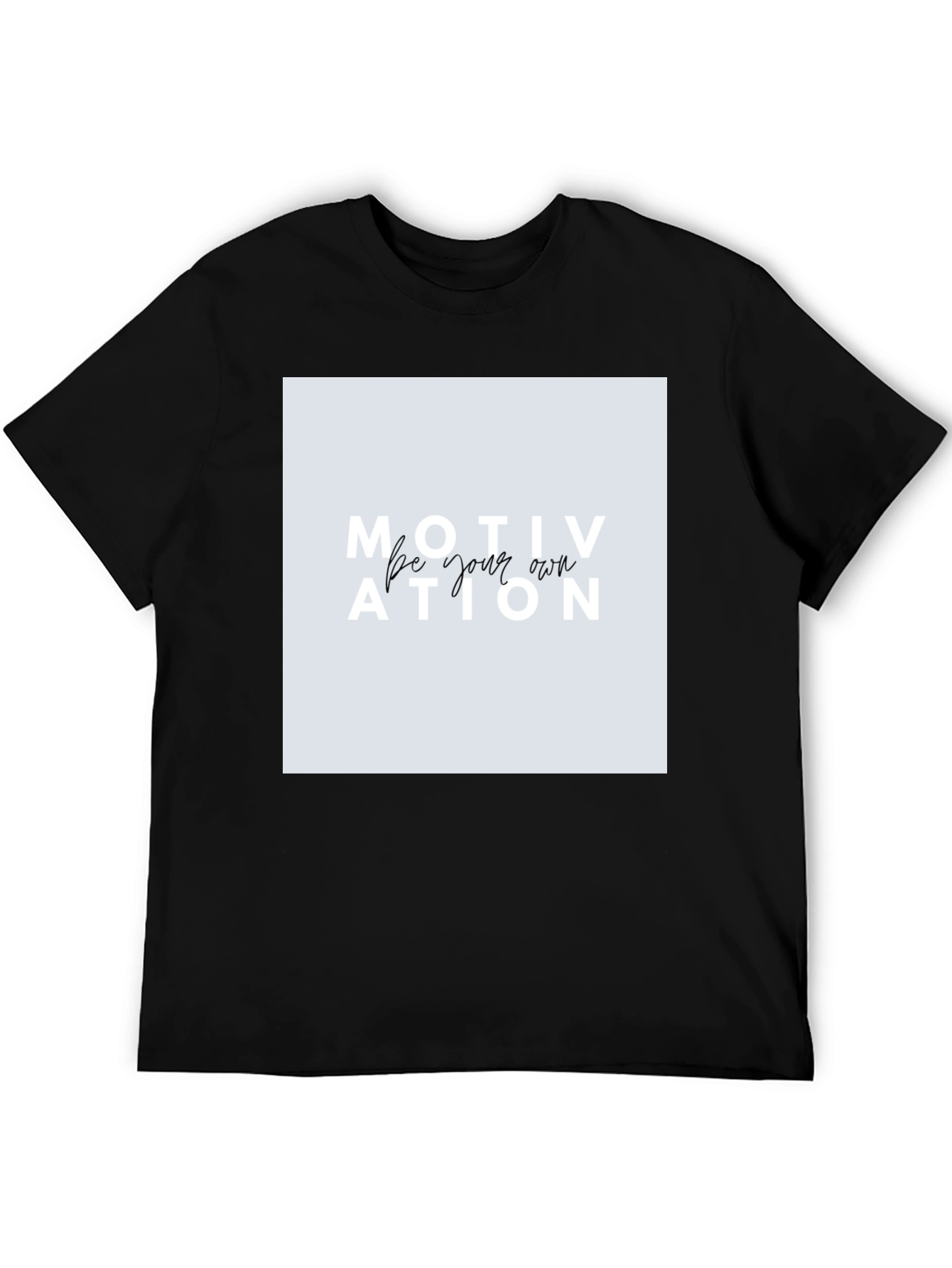 Black Motivational Graphic Tee - Be Your Own Motivation view 5