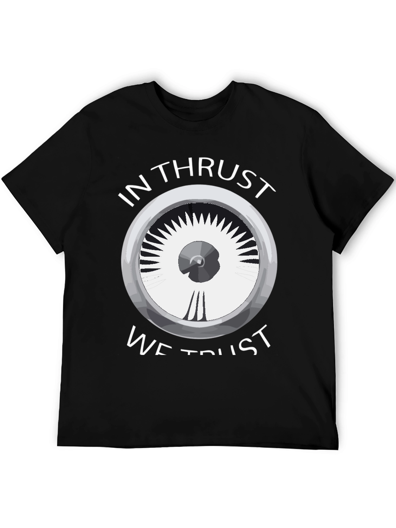 Black In Thrust We Trust Tee - Aviation Enthusiast Shirt view 5