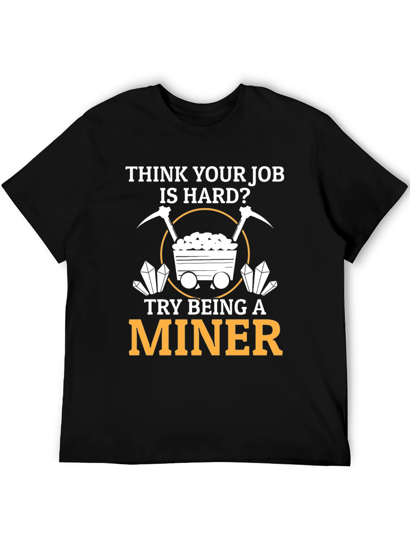 Black Miner T-Shirt - Hard Job Graphic Tee view 5