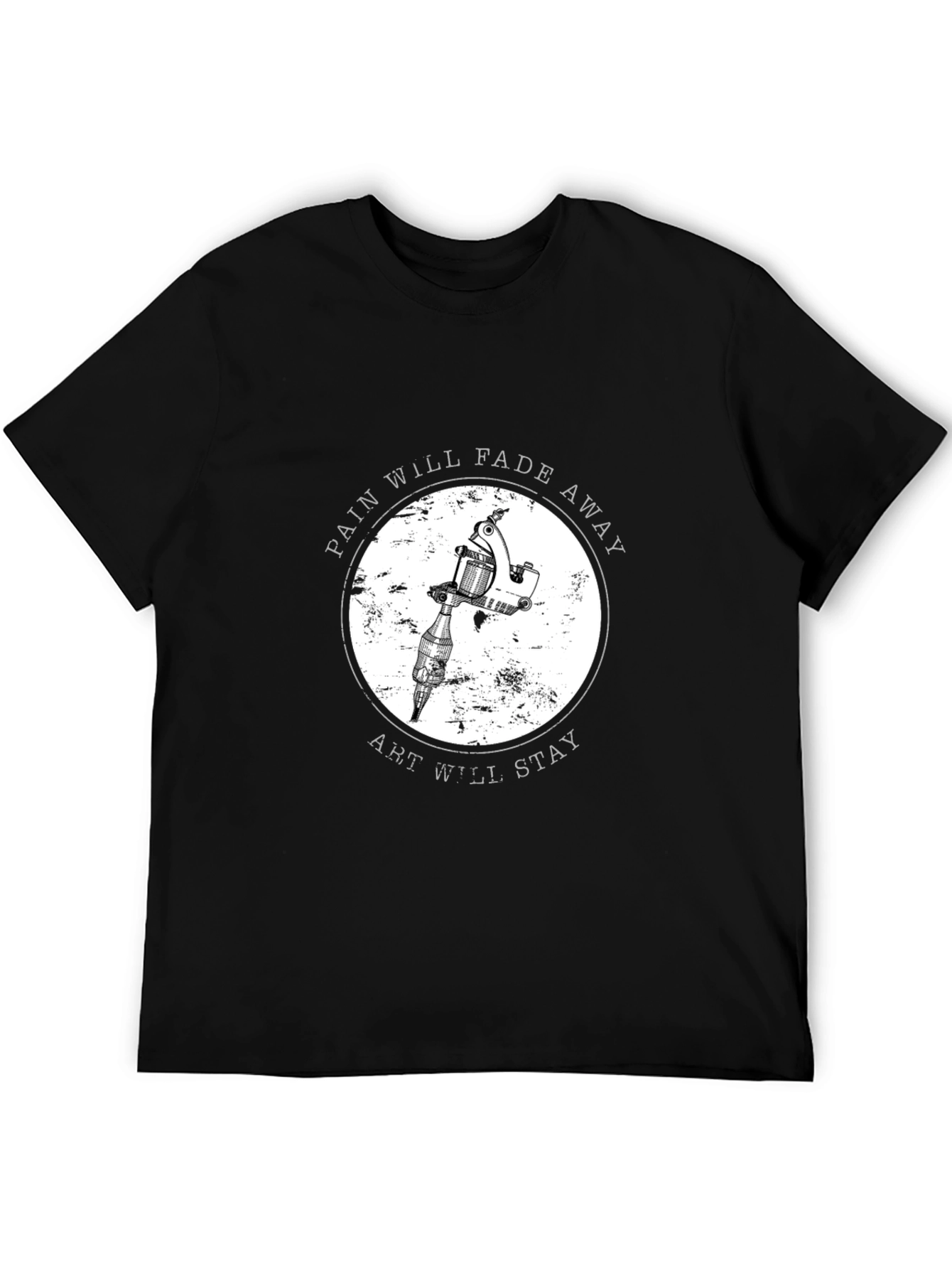 Black Tattoo Artist T-Shirt: Pain Fades, Art Stays view 5