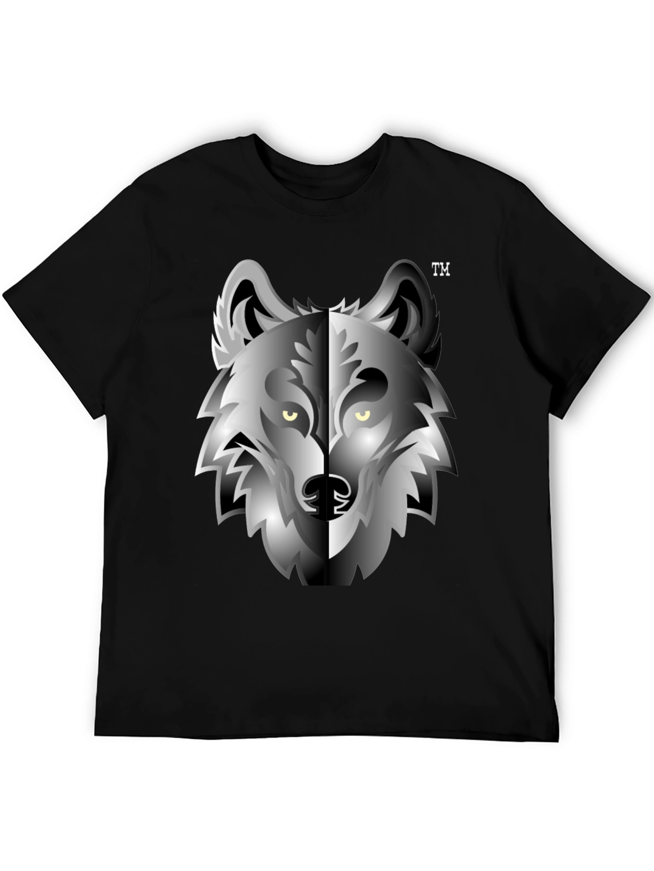 Black Wolf Graphic Tee - Cool Animal Design T-Shirt view 5