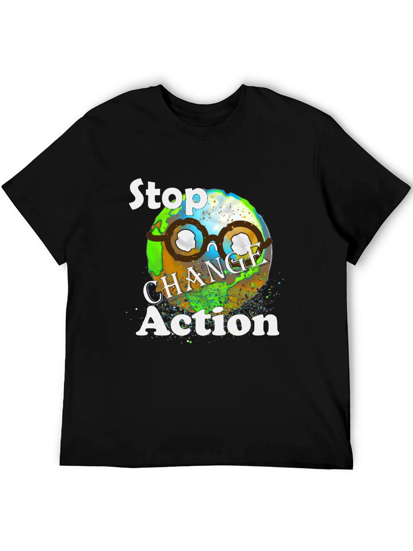 Black Stop Change T-Shirt view 5