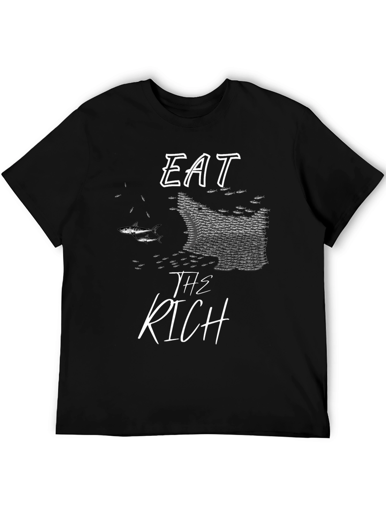 Black Eat The Rich Graphic T-Shirt - Statement Tee view 5