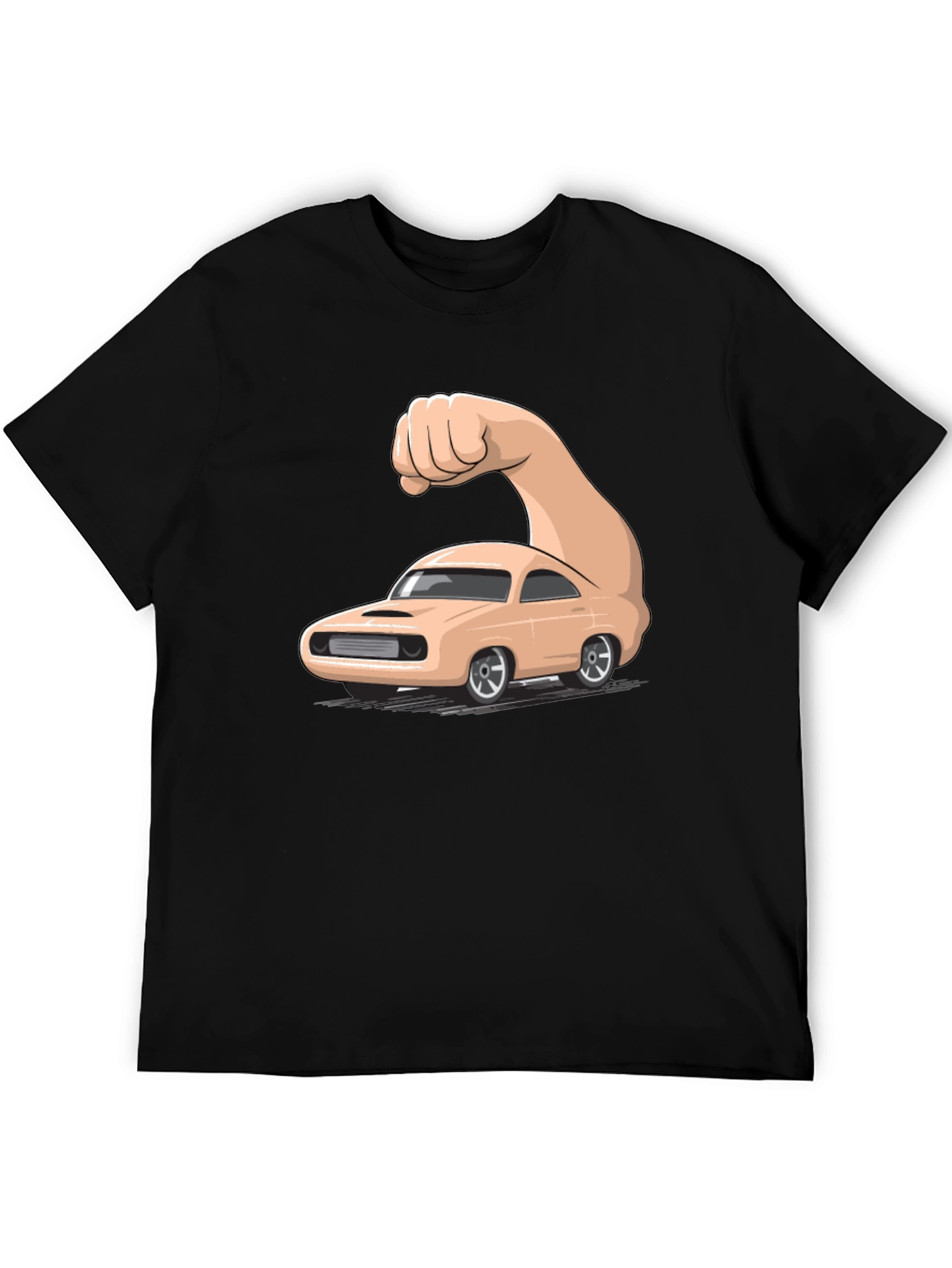 Black Muscle Car Graphic T-Shirt - Men's Black Tee view 5
