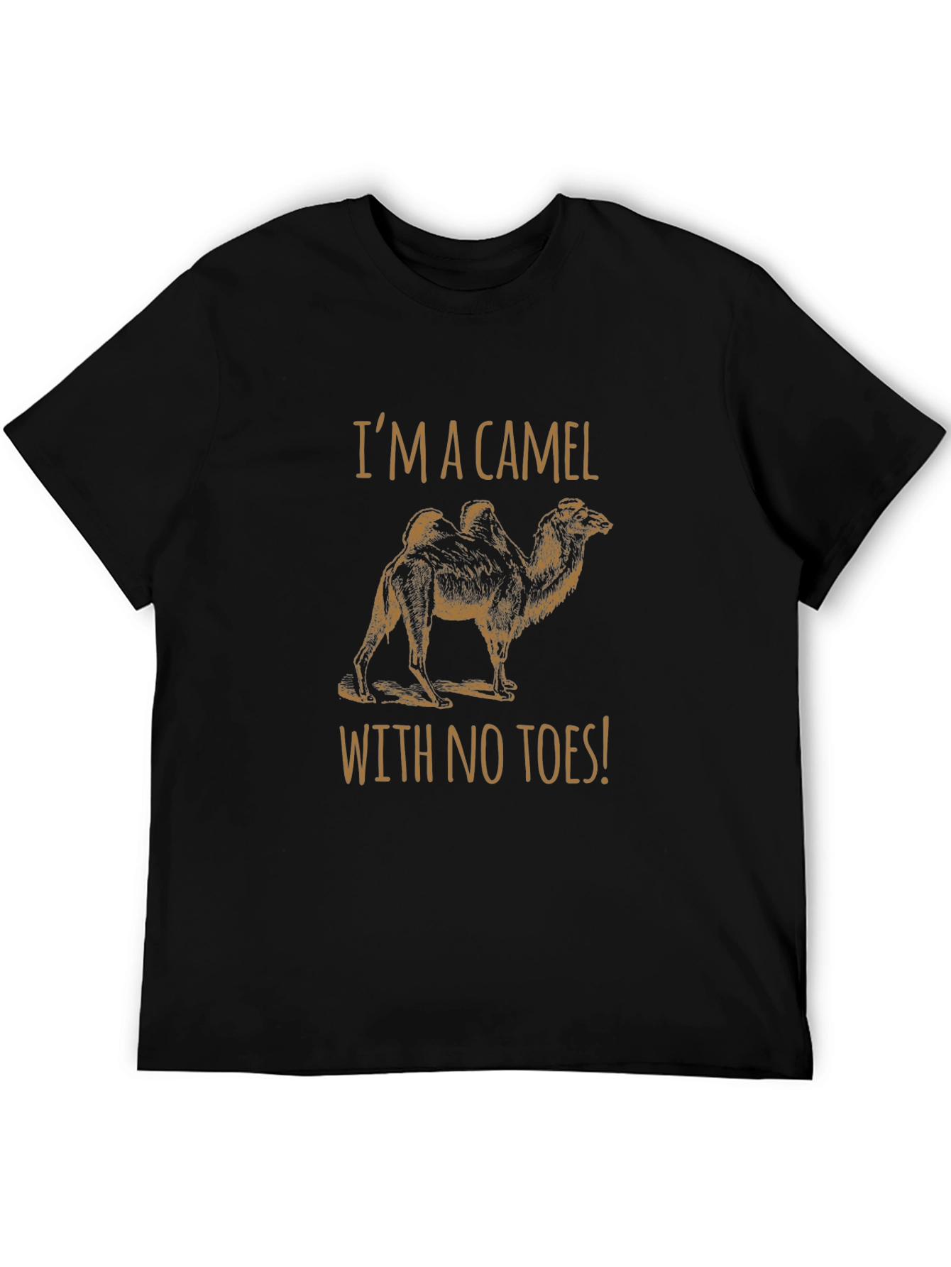 Black Funny Camel No Toes Black Graphic T-Shirt view 5