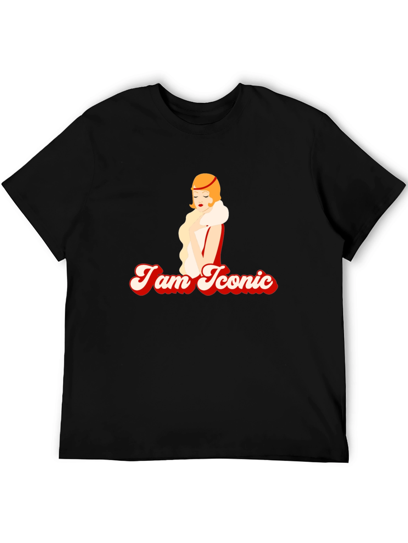Black I am Iconic T-Shirt view 5