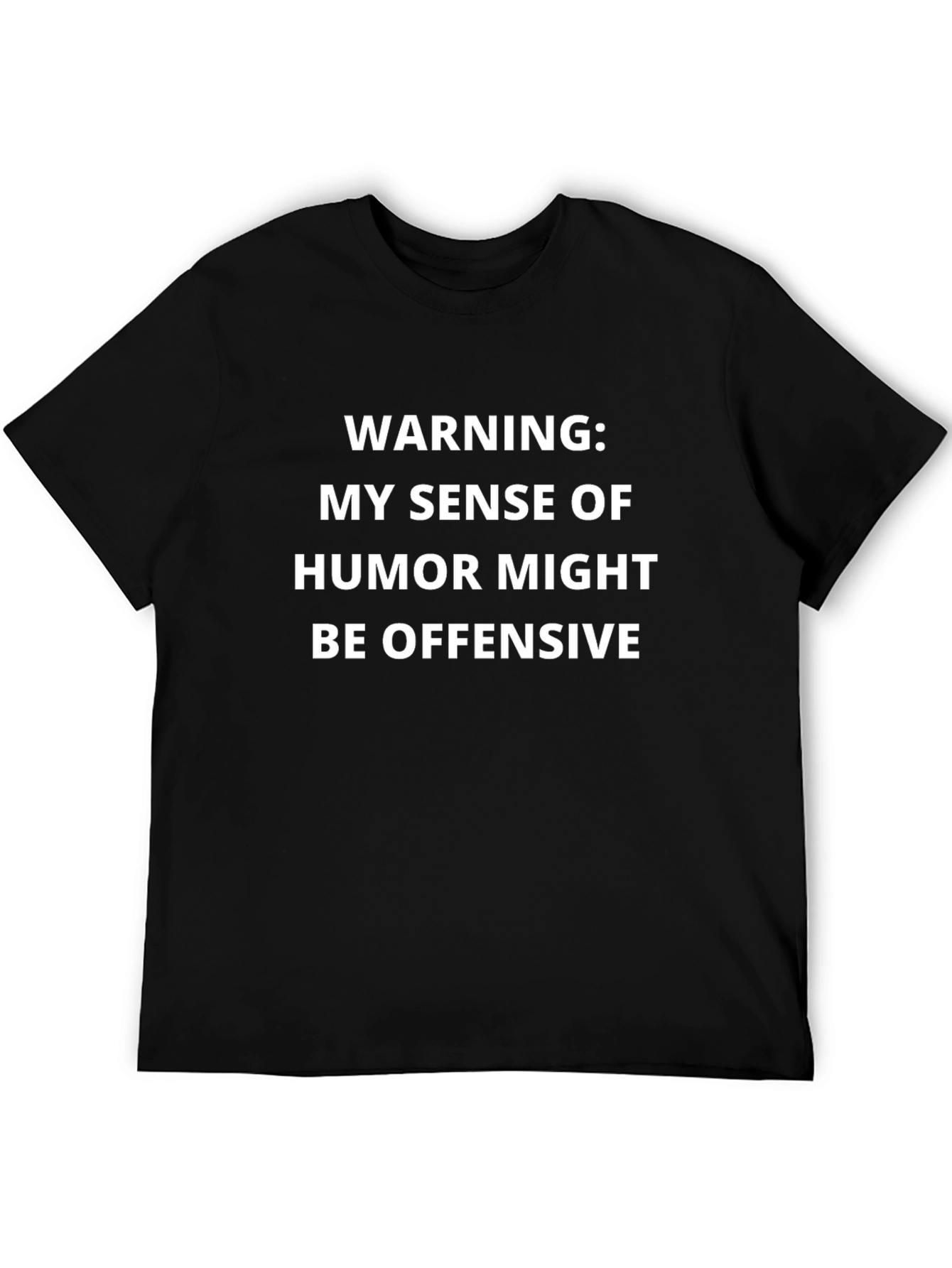 Black Warning: Offensive Humor Graphic T-Shirt view 5