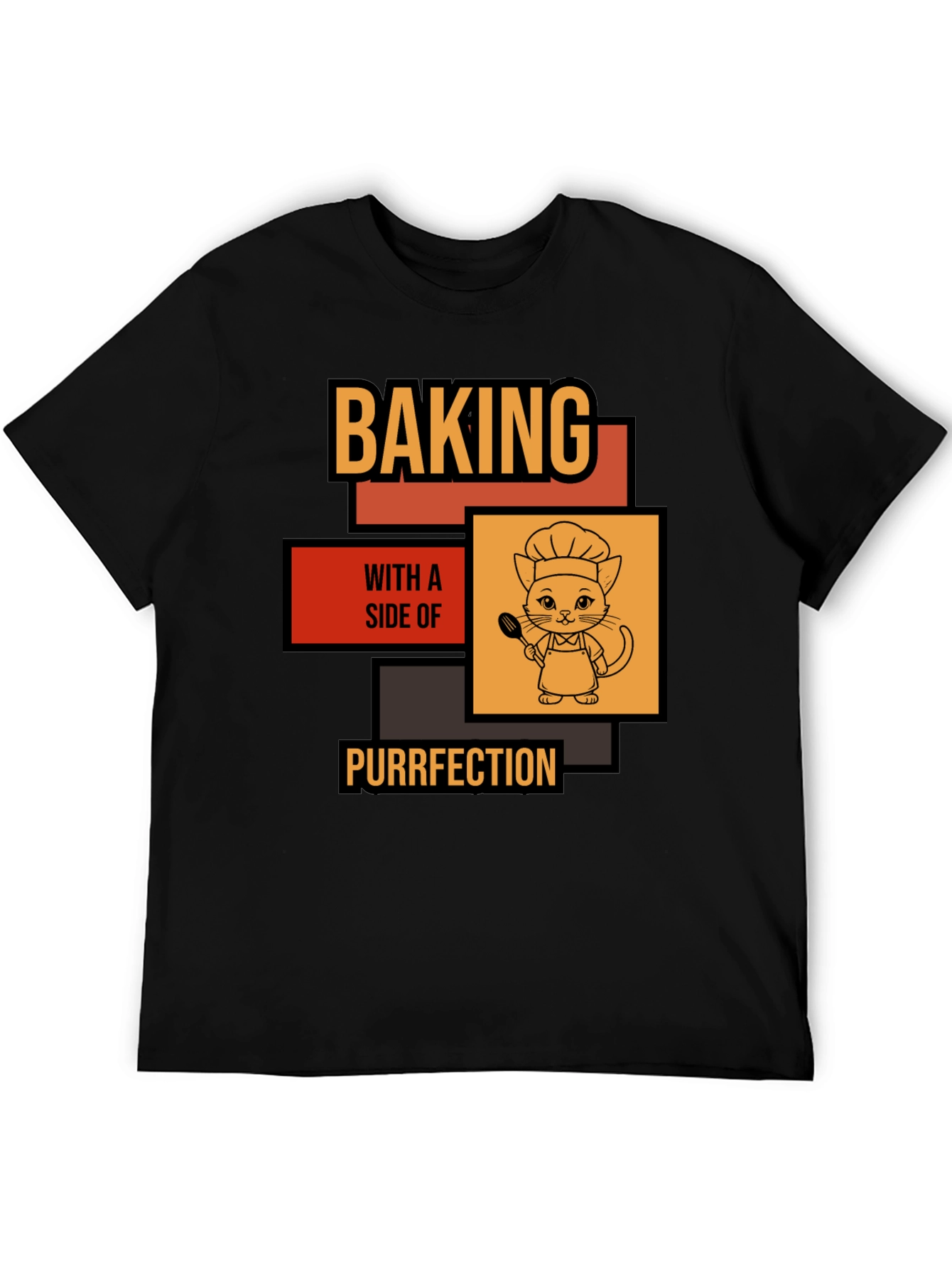 Black Baking with a Side of Purrfection T-Shirt view 5