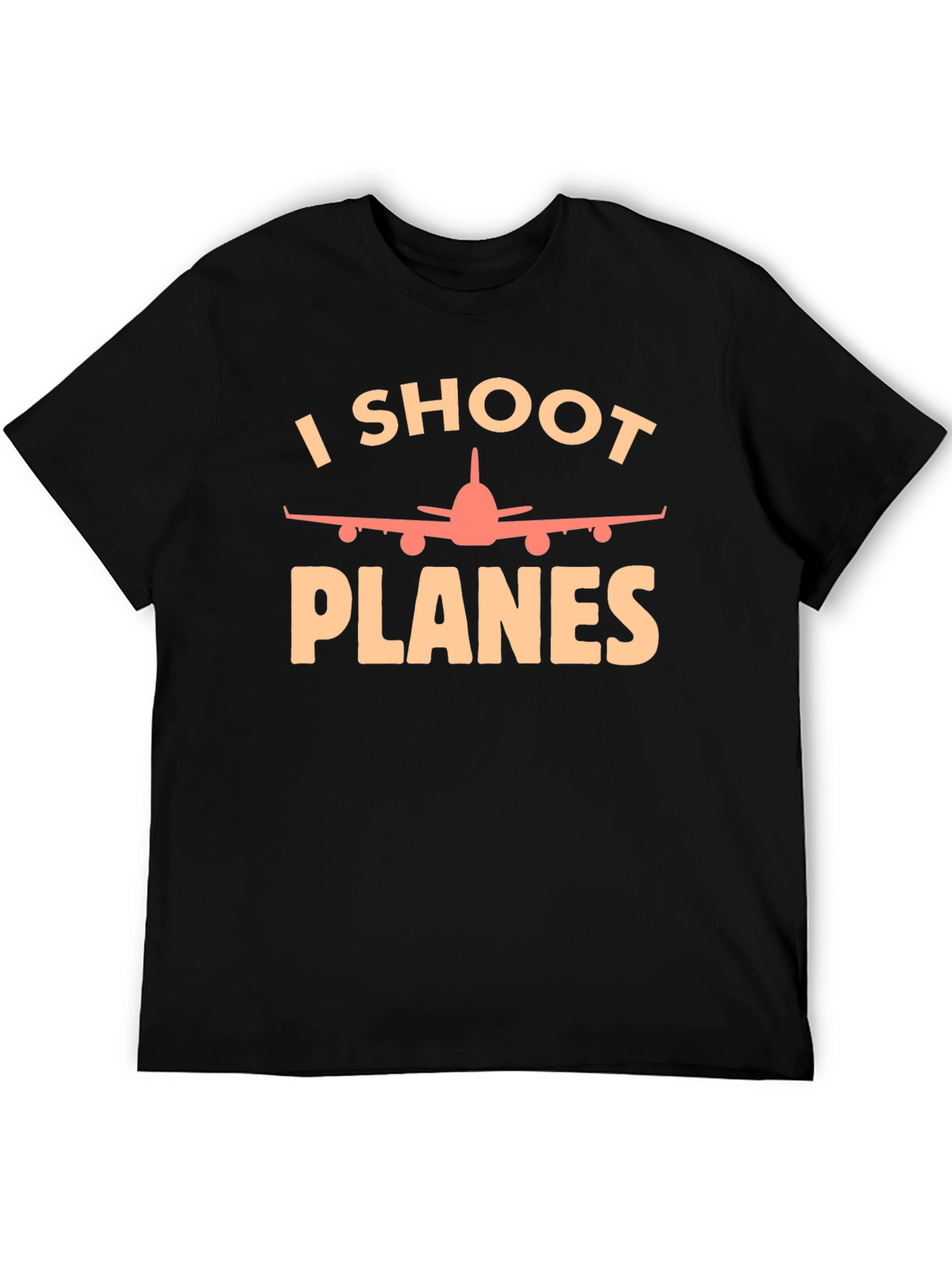 Black I Shoot Planes T-Shirt - Aviation Photography Tee view 5