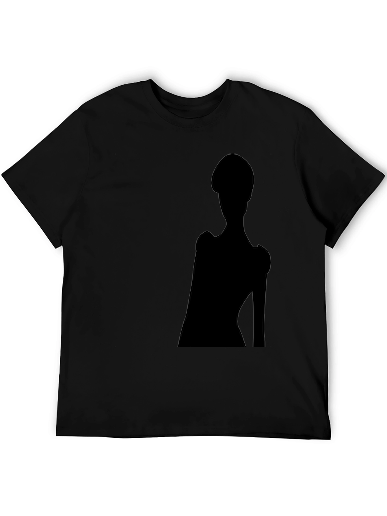 Black Silhouette Graphic Tee - Modern Minimalist Design view 5