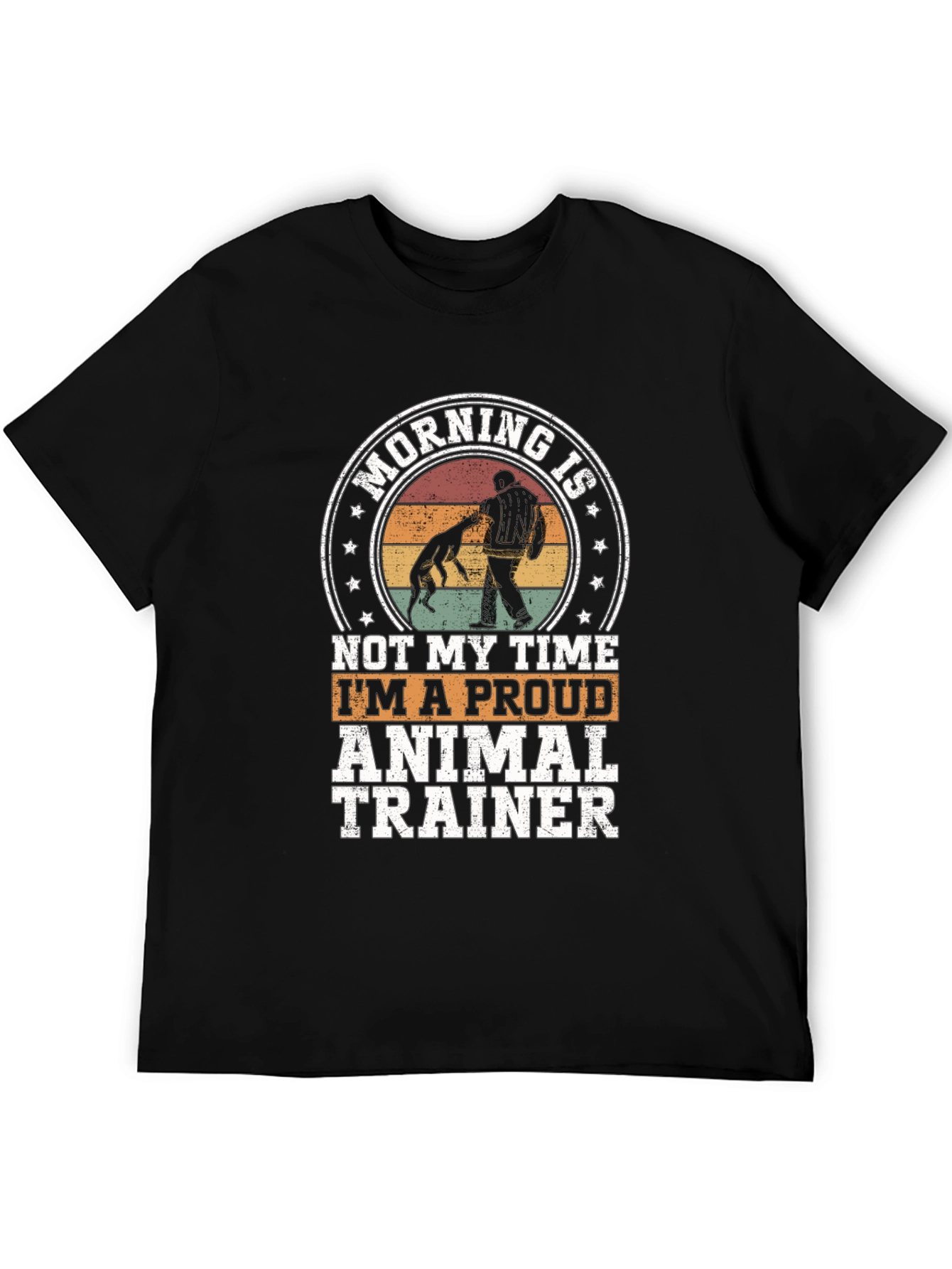Black Proud Animal Trainer Graphic T-Shirt - Dog Lover Tee view 5