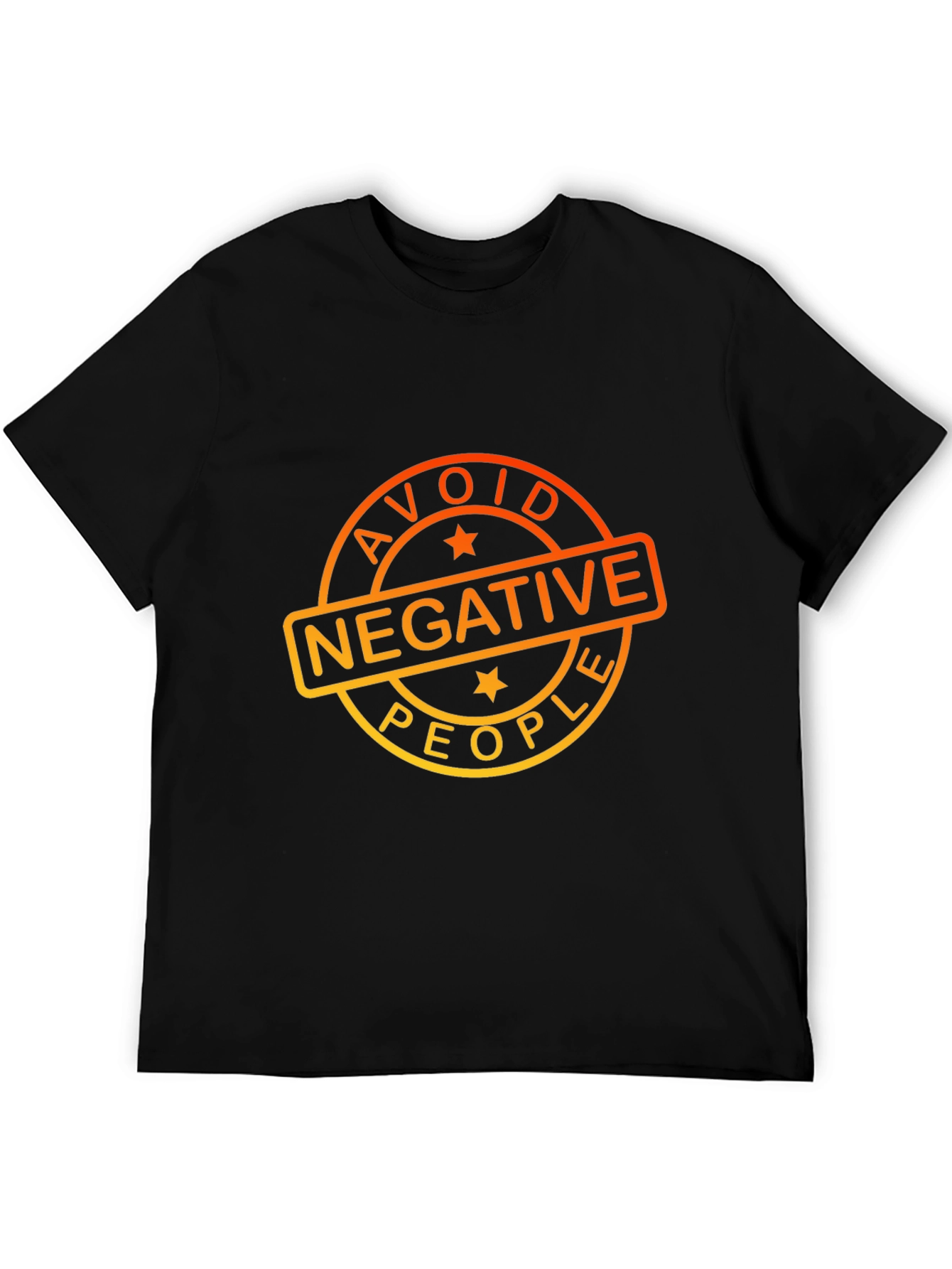 Black Avoid Negative People Graphic T-Shirt view 5