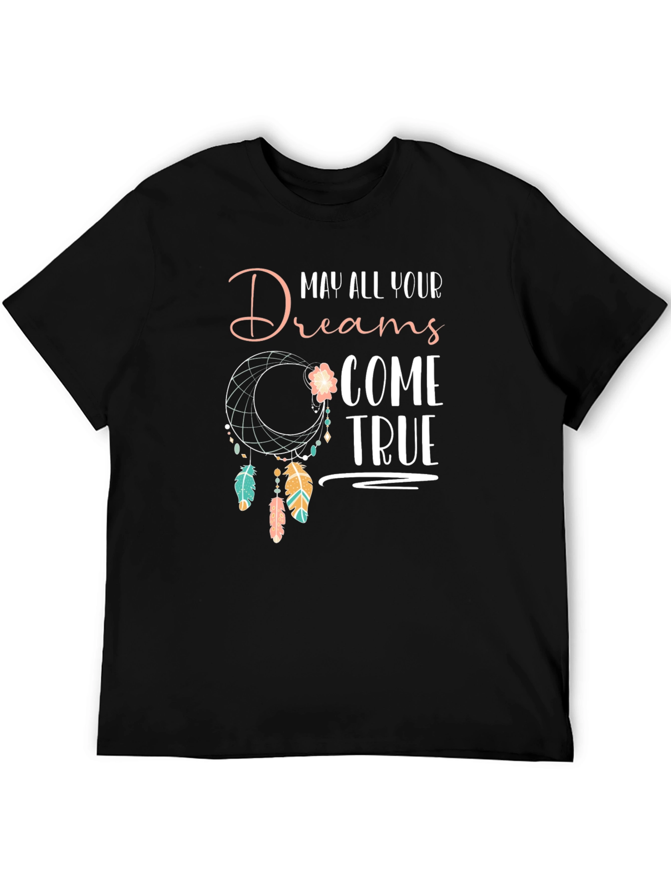 Black Dreamcatcher T-Shirt - May All Your Dreams Come True view 5