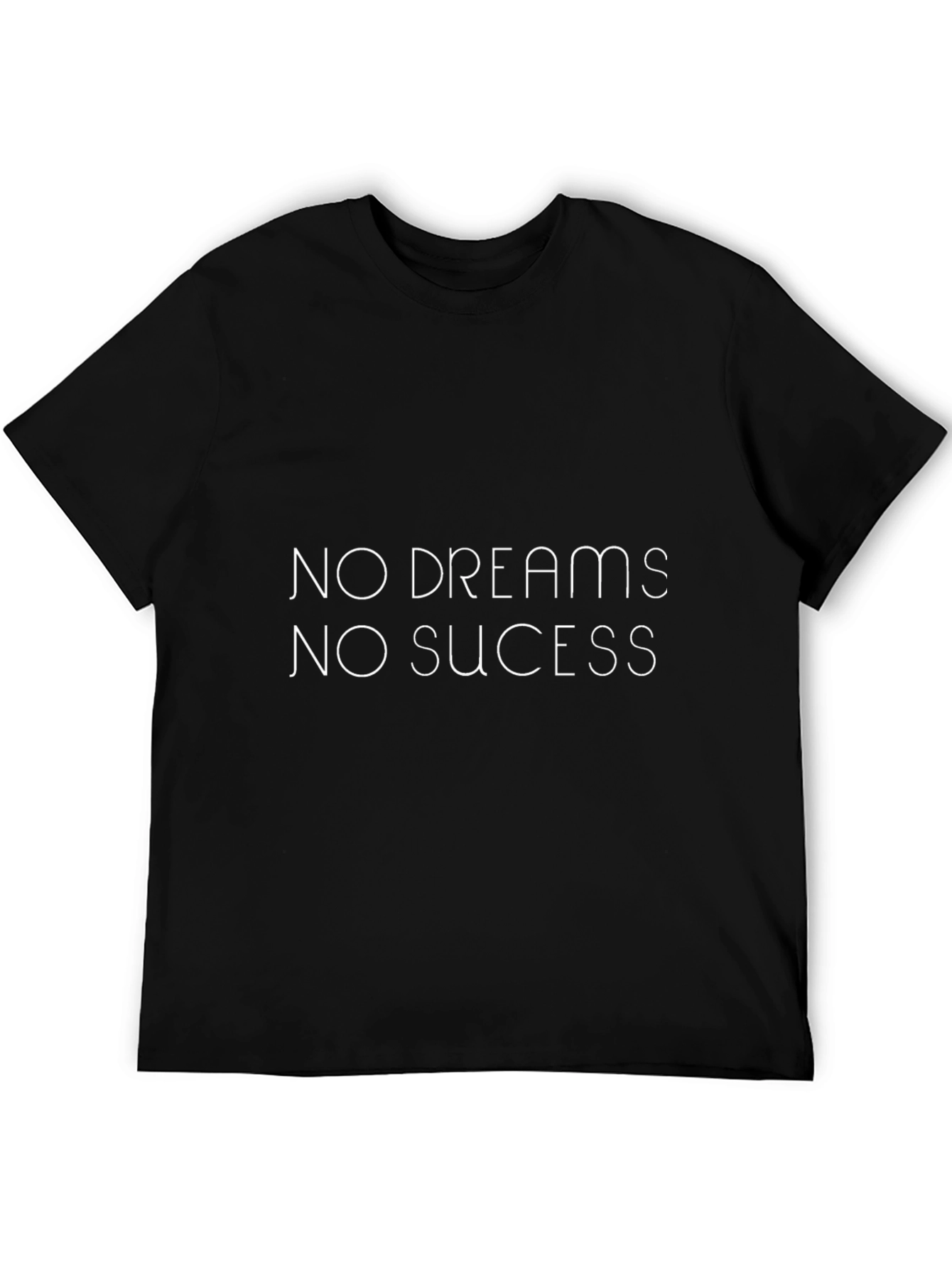 Black No Dreams No Success Black T-Shirt view 5