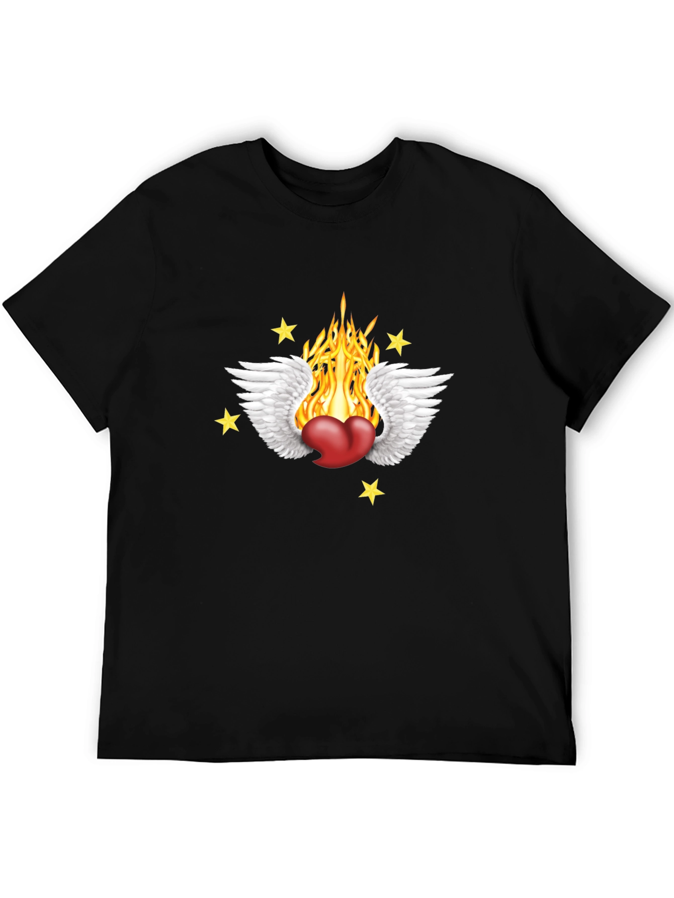 Black Heart On Fire Graphic Tee view 5