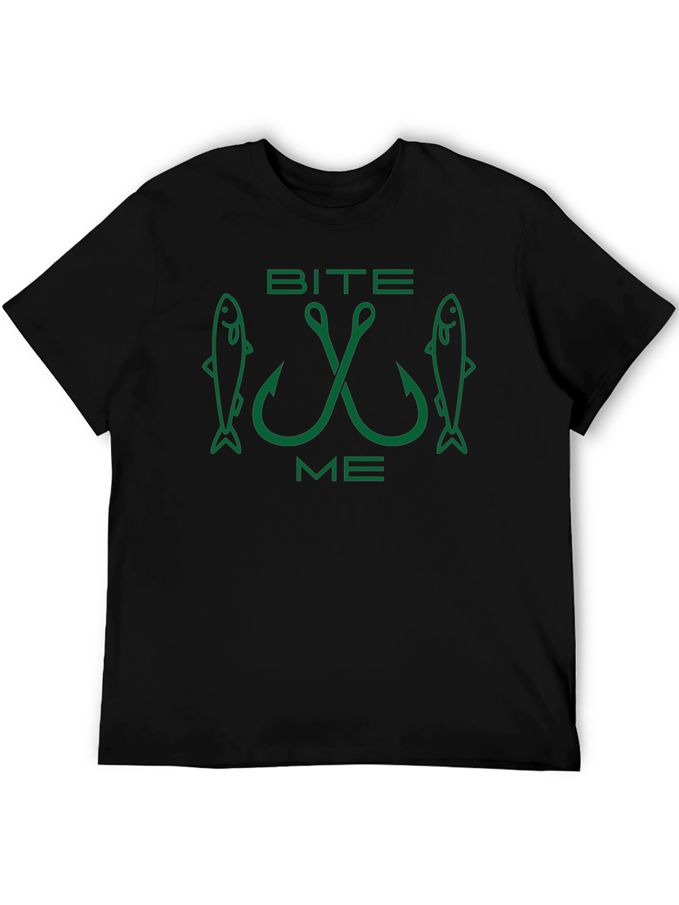 Black Bite Me Fishing T-Shirt - Angler Humor view 5