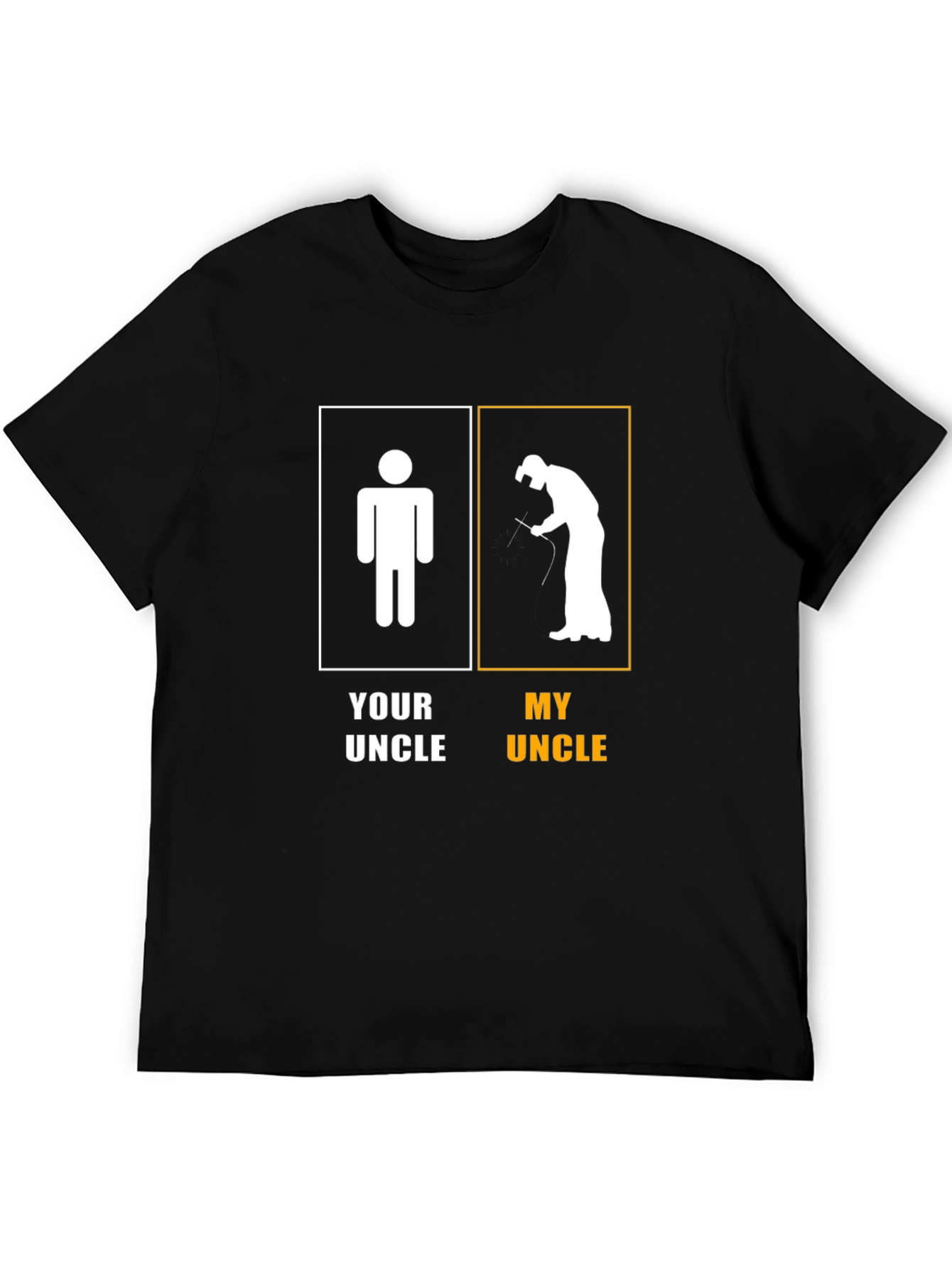 Black Humorous Uncle T-Shirt: 'Your Uncle' vs 'My Uncle' view 5