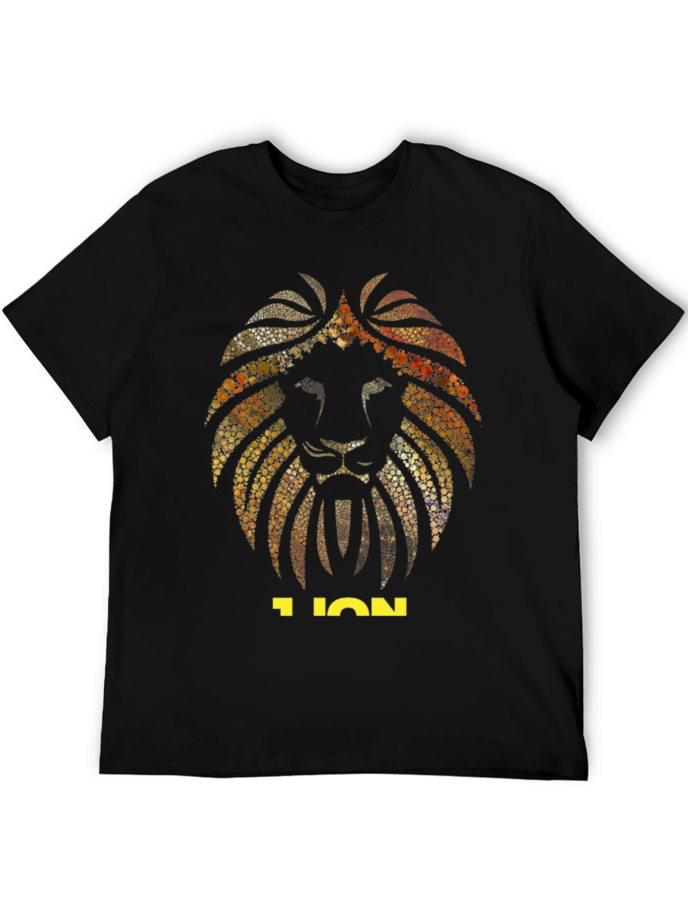 Black Lion Graphic Black T-Shirt - Stylish Animal Print Tee view 5