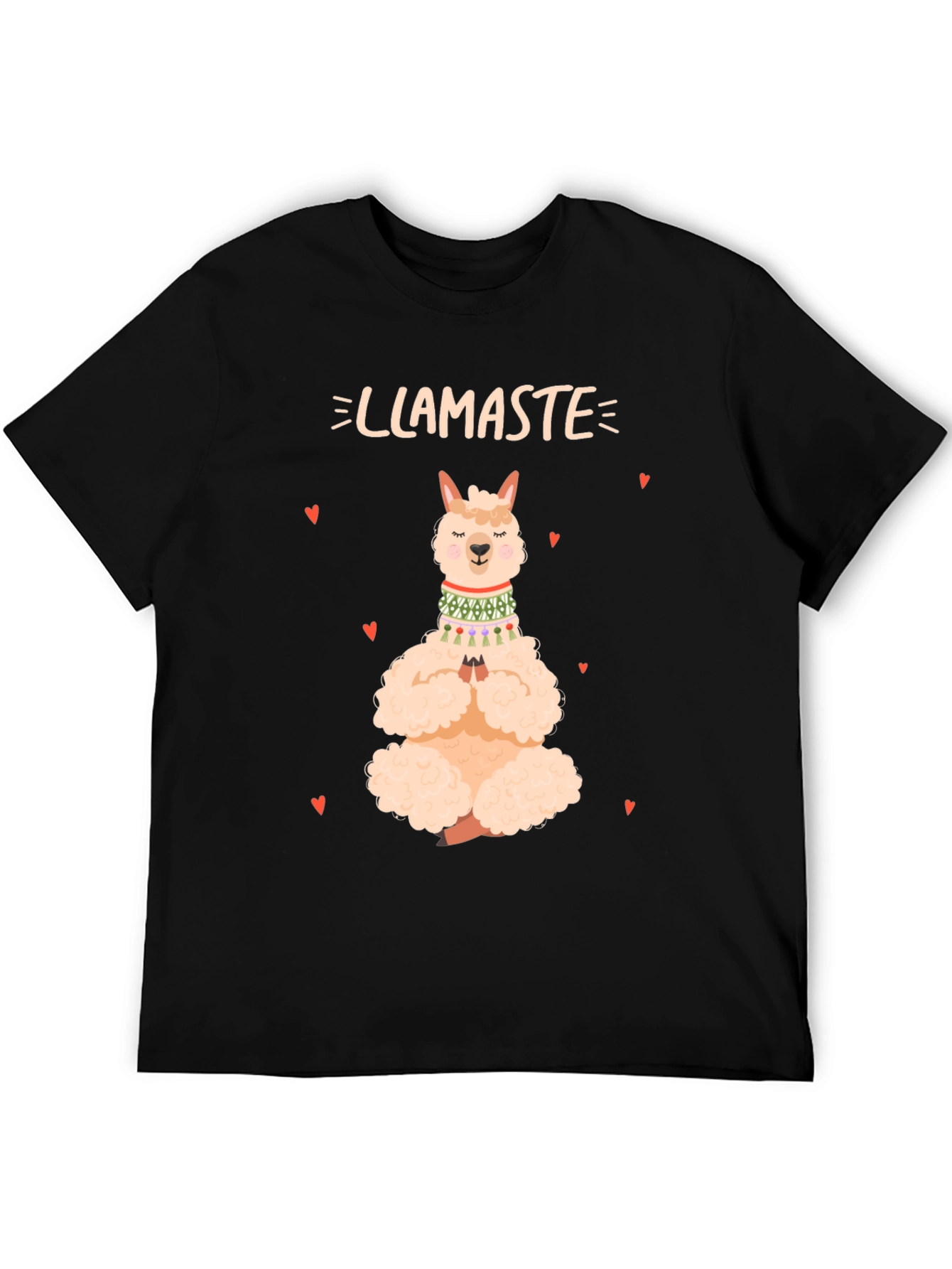 Black Llamaste Yoga T-Shirt - Funny Llama Namaste Tee view 5